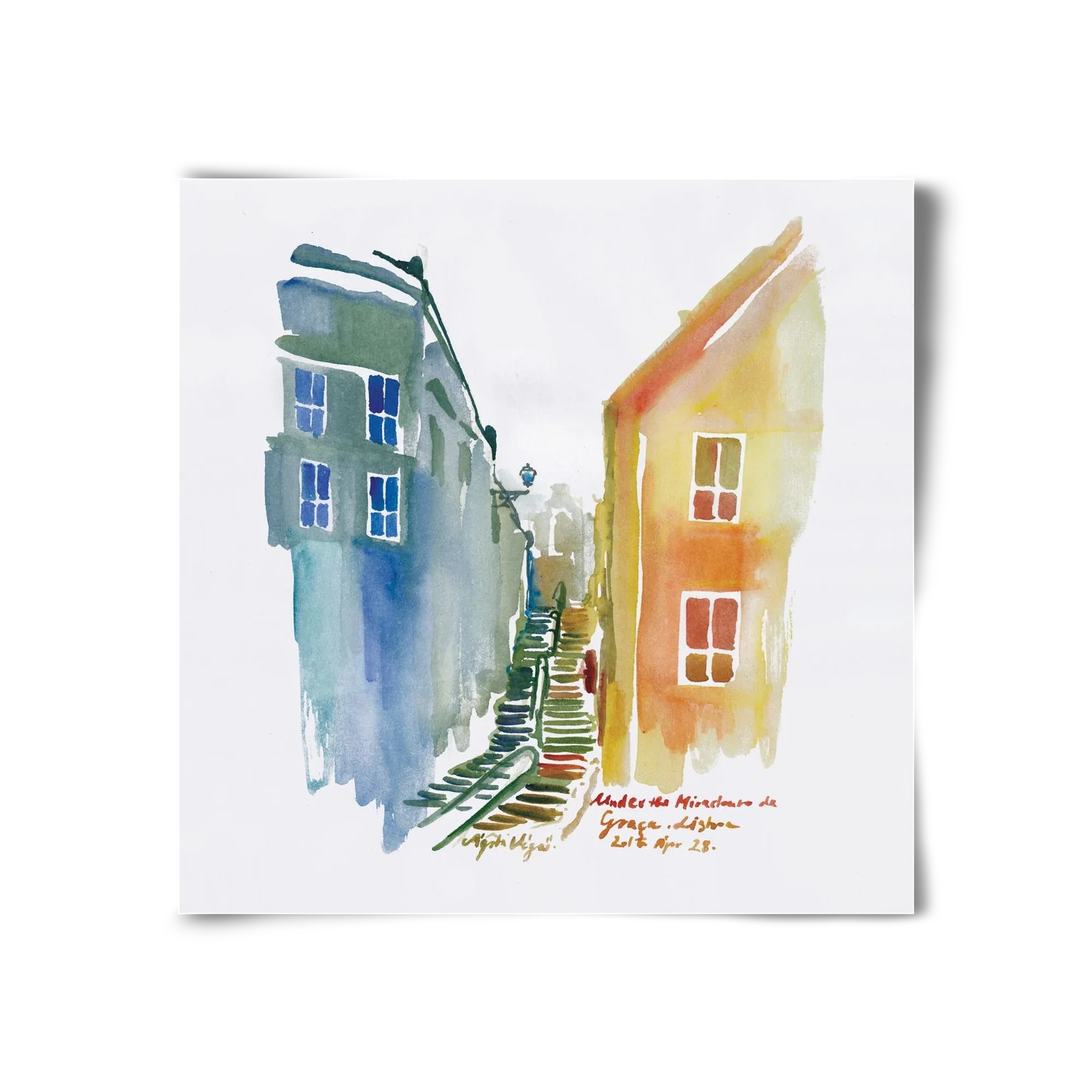 LISBON Aquarelle No.1v2 - artbridge