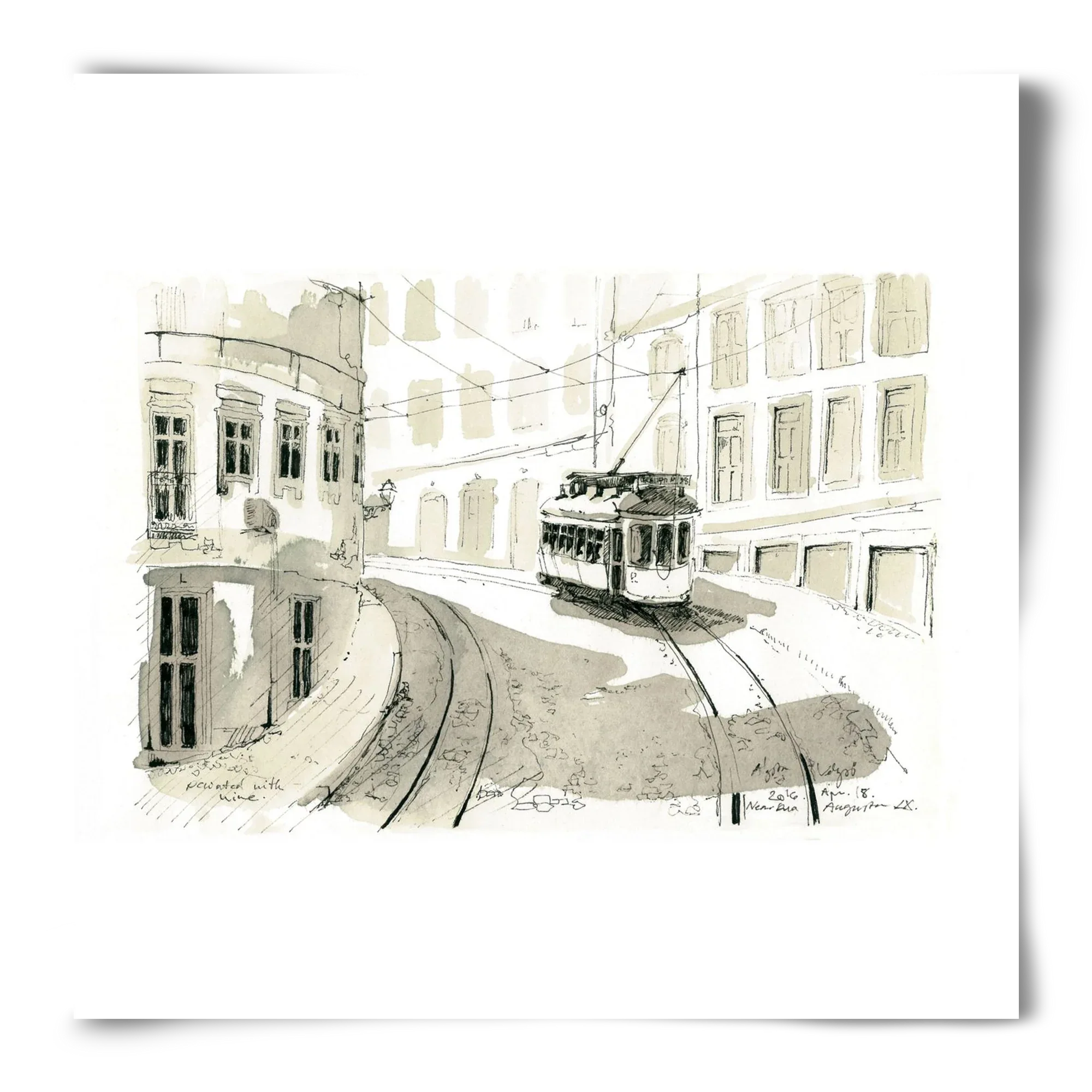 Lisbon Aquarelle No.5 - artbridge
