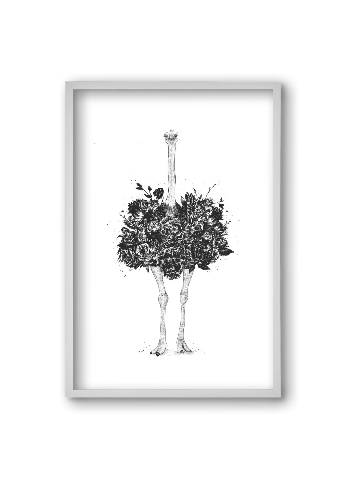 Floral ostrich - artbridge