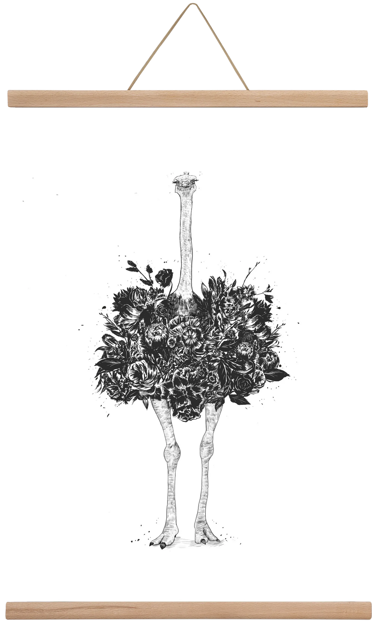 Floral ostrich - artbridge