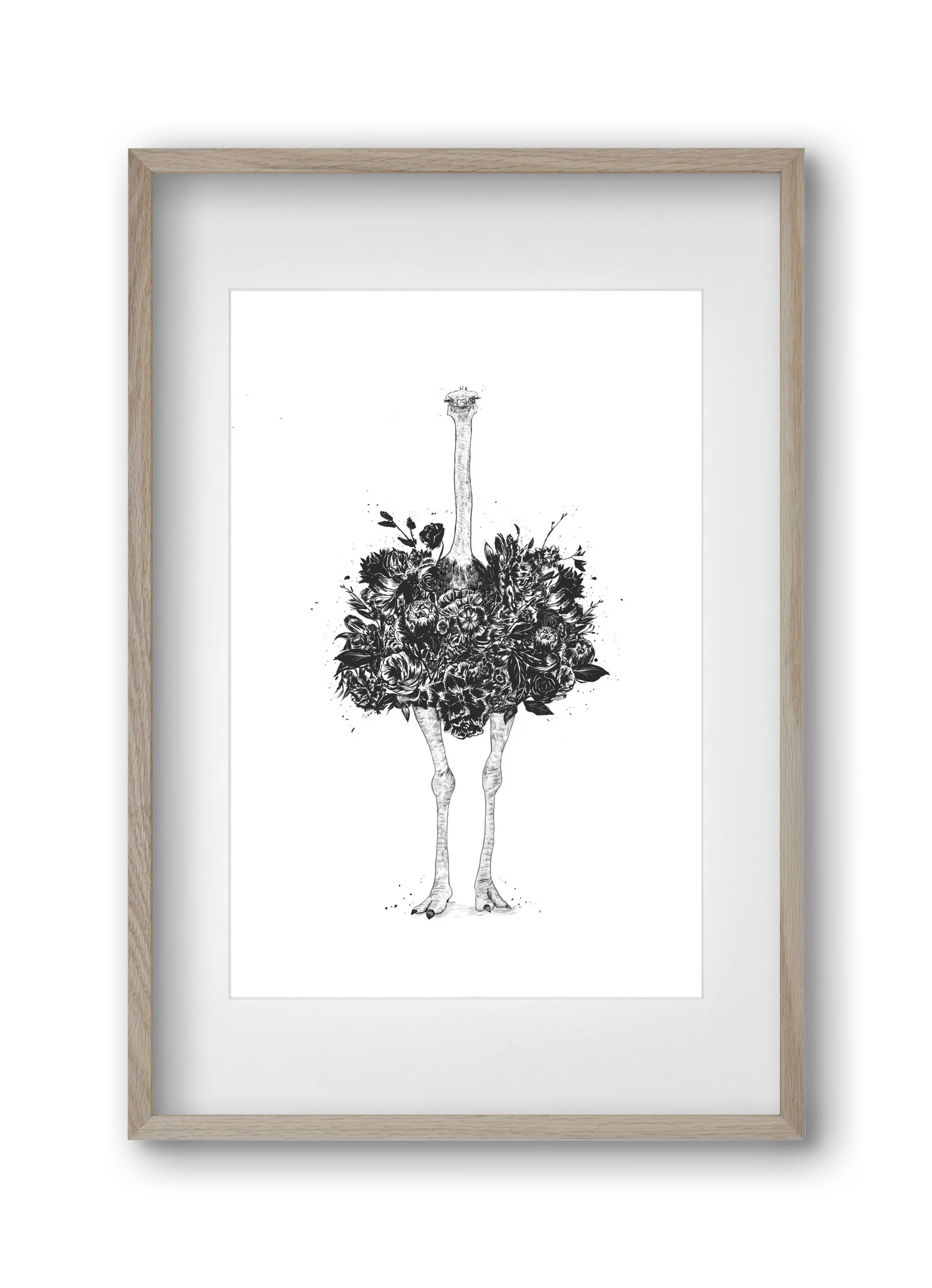 Floral ostrich - artbridge
