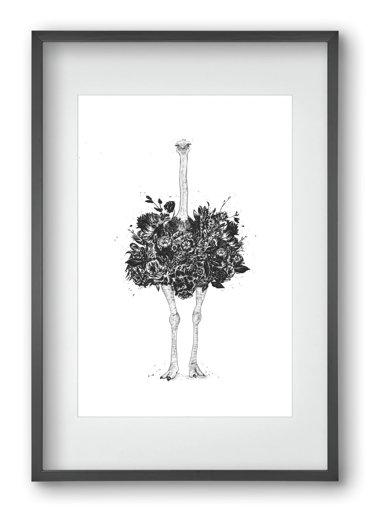 Floral ostrich - artbridge