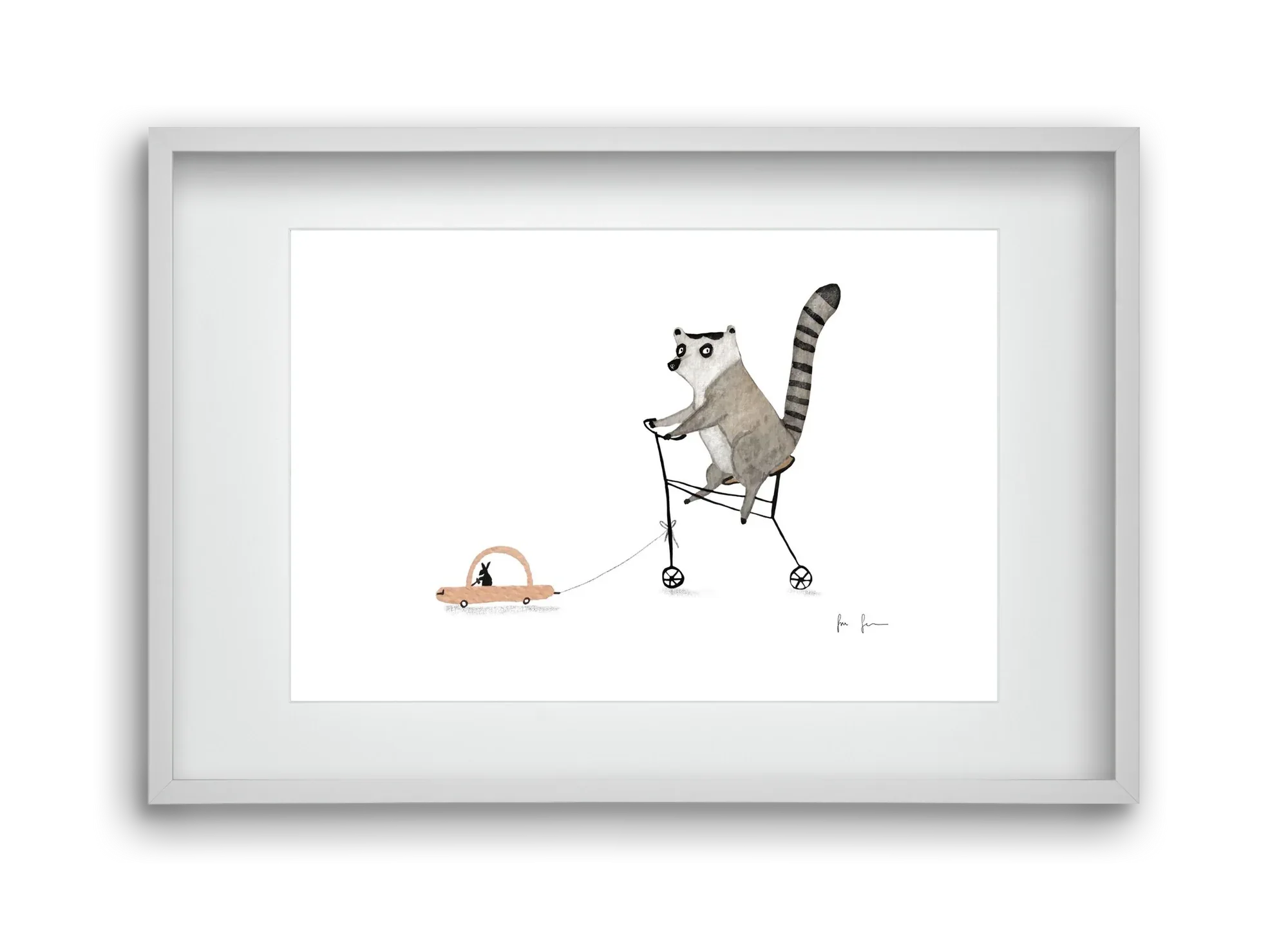 Bicikliző lemur - artbridge
