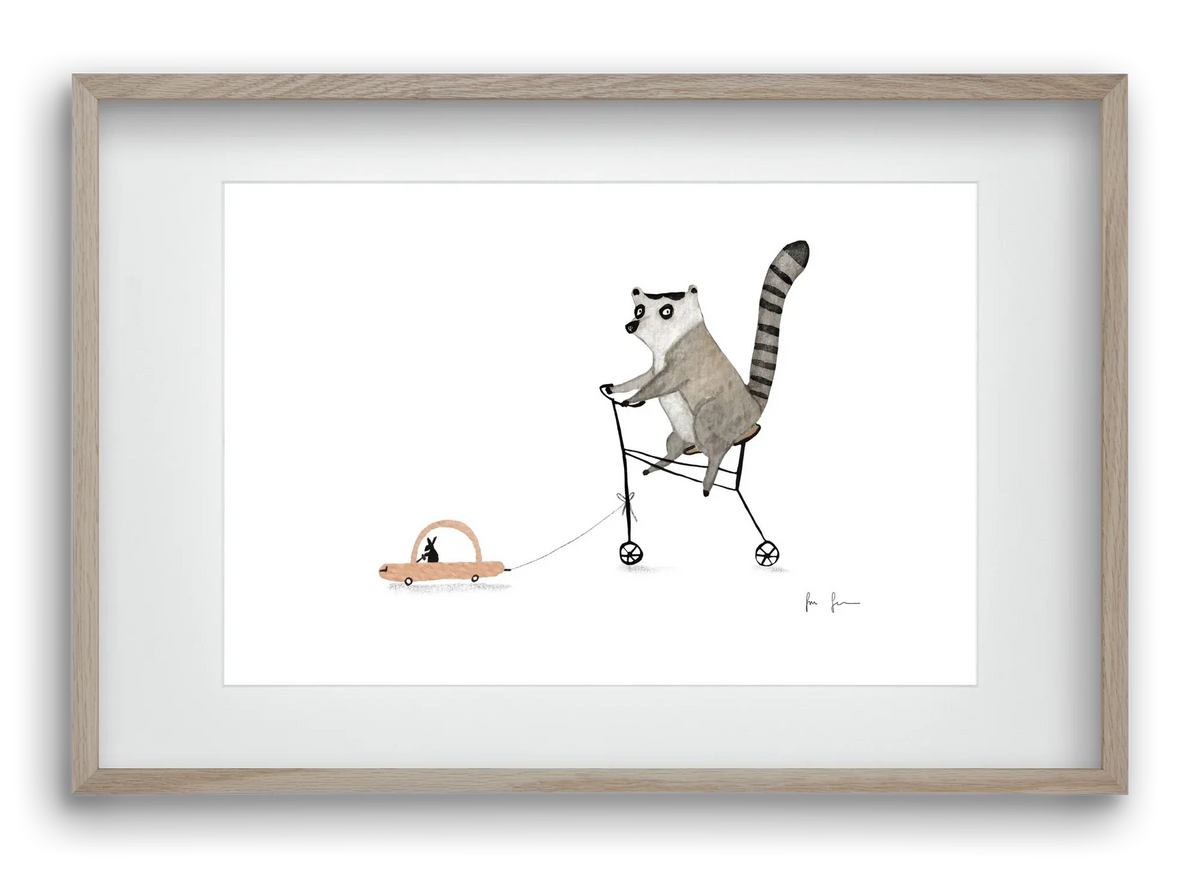 Bicikliző lemur - artbridge