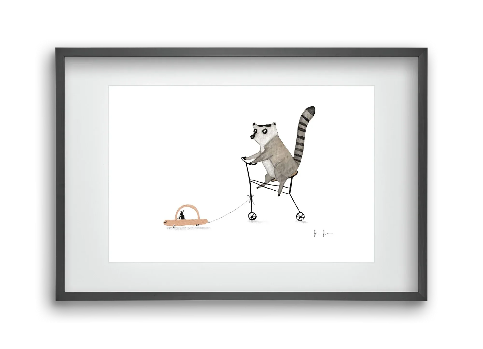 Bicikliző lemur - artbridge