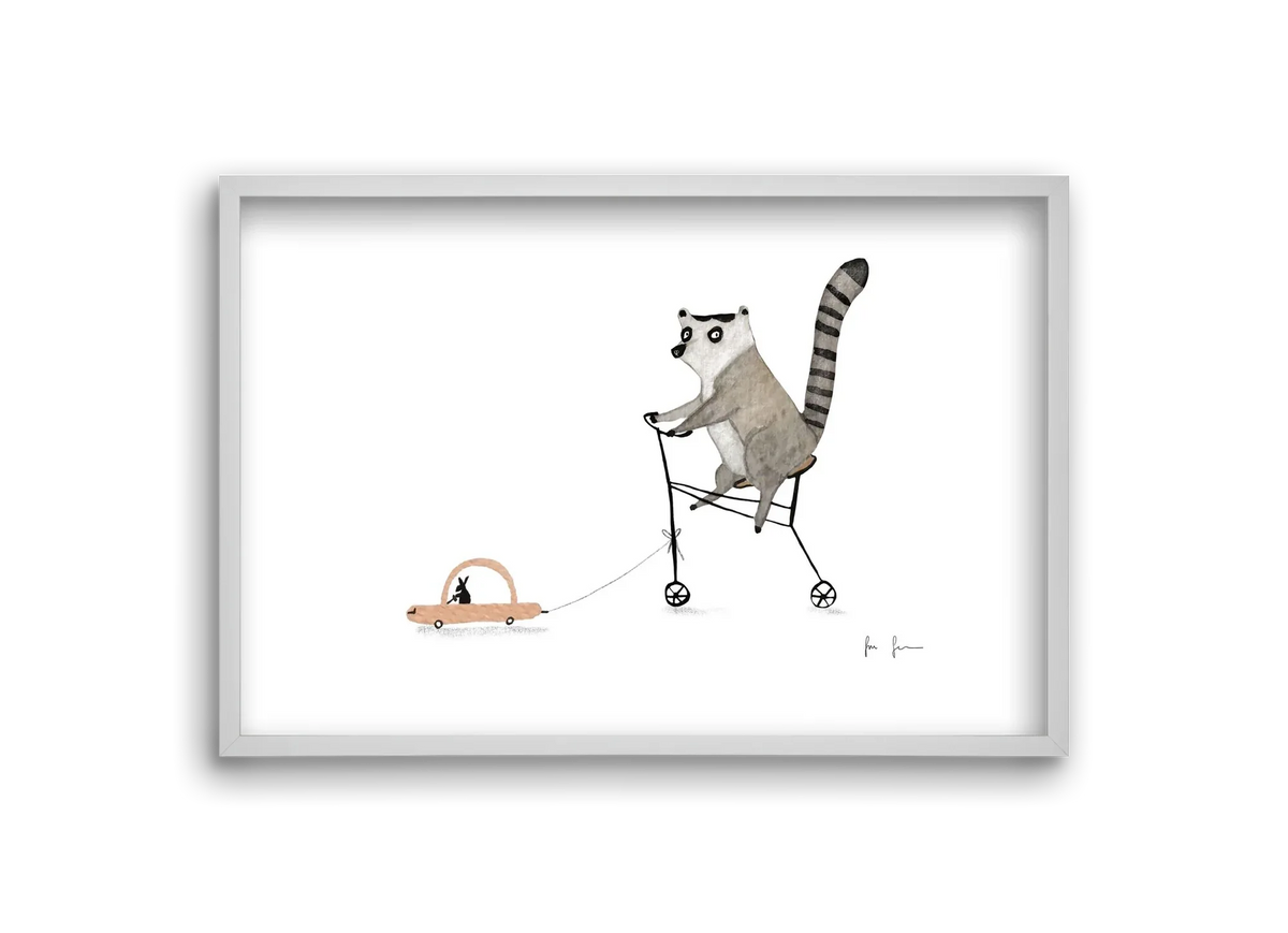 Bicikliző lemur - artbridge