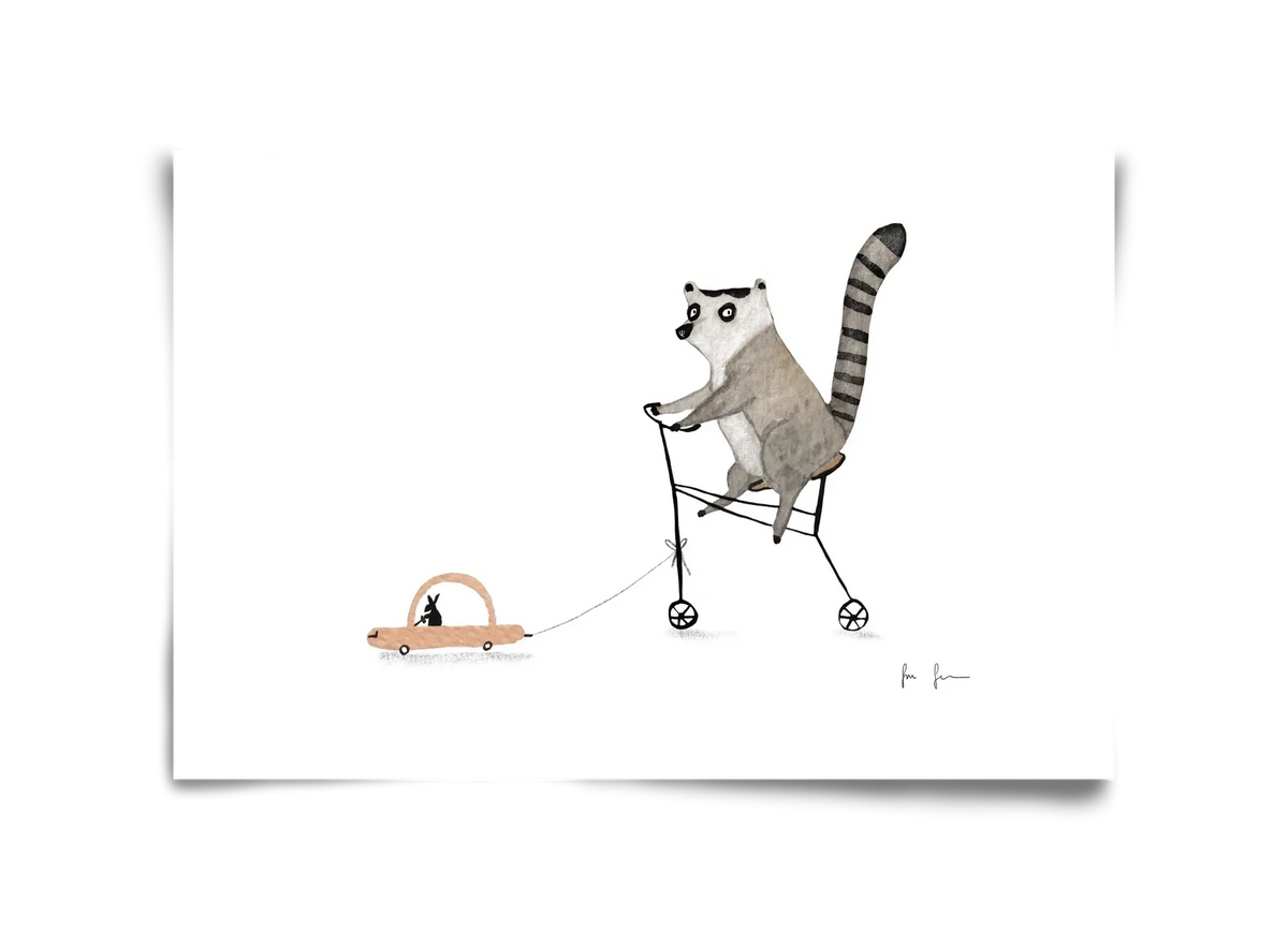 Bicikliző lemur - artbridge