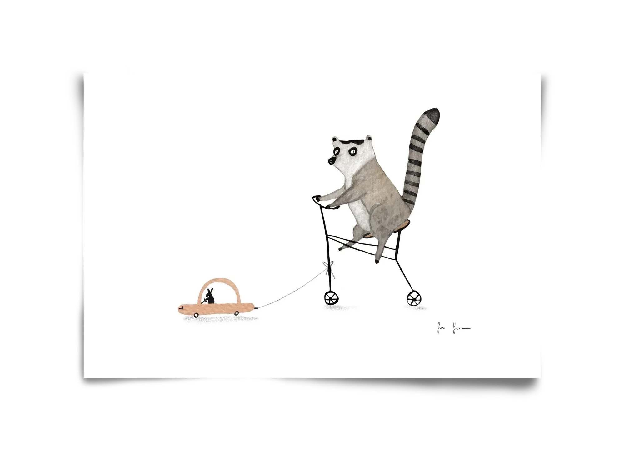 Bicikliző lemur - artbridge