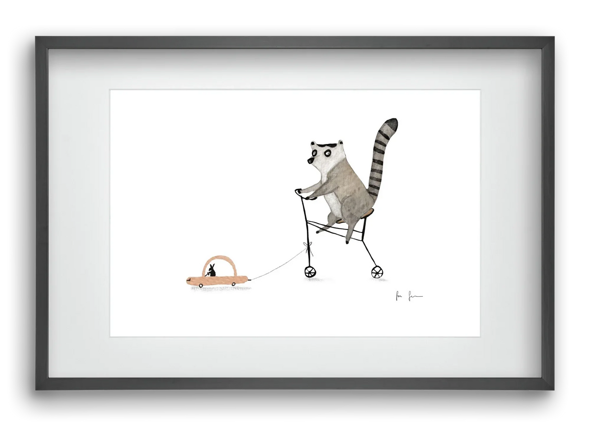 Bicikliző lemur - artbridge