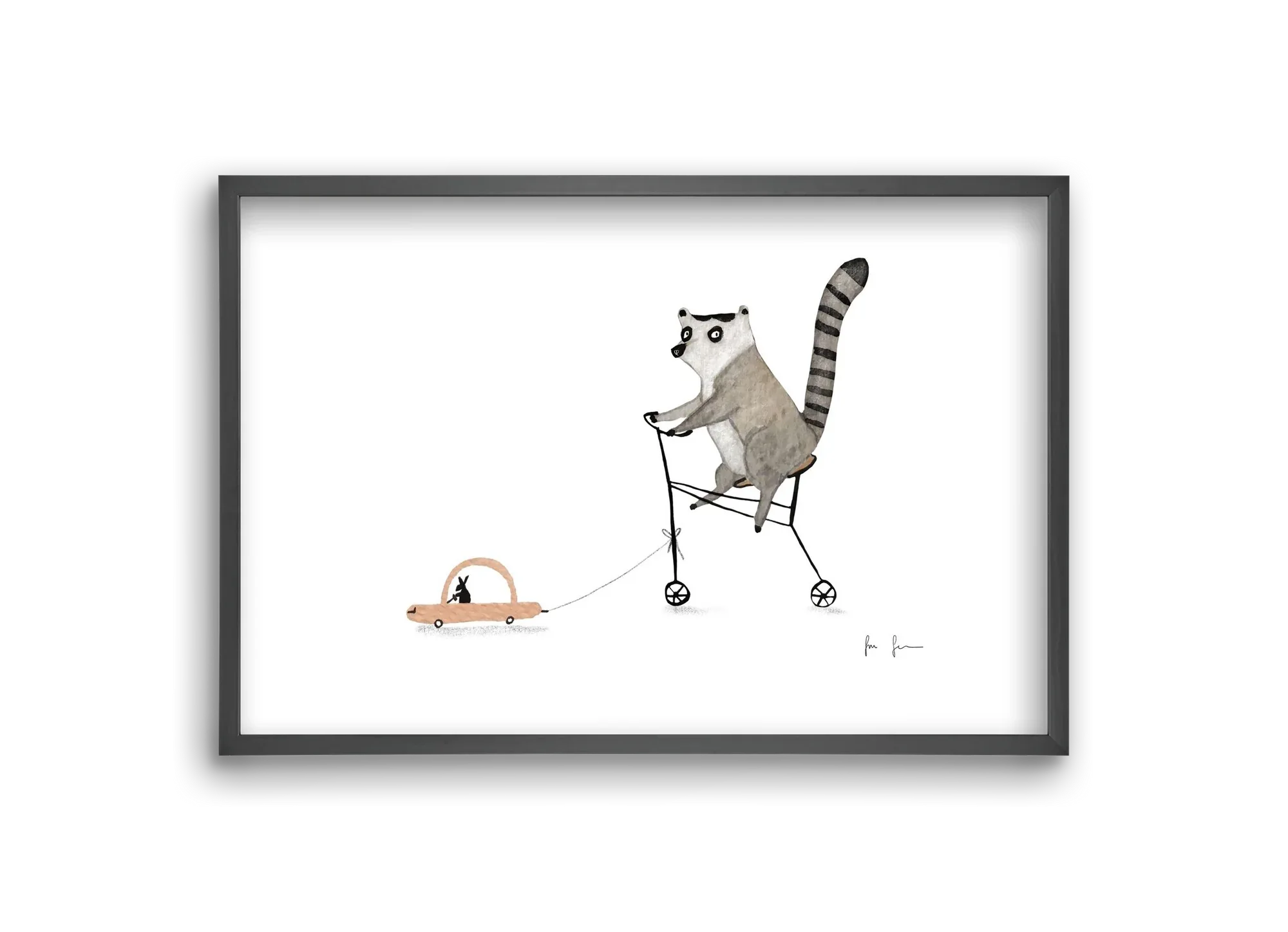 Bicikliző lemur - artbridge
