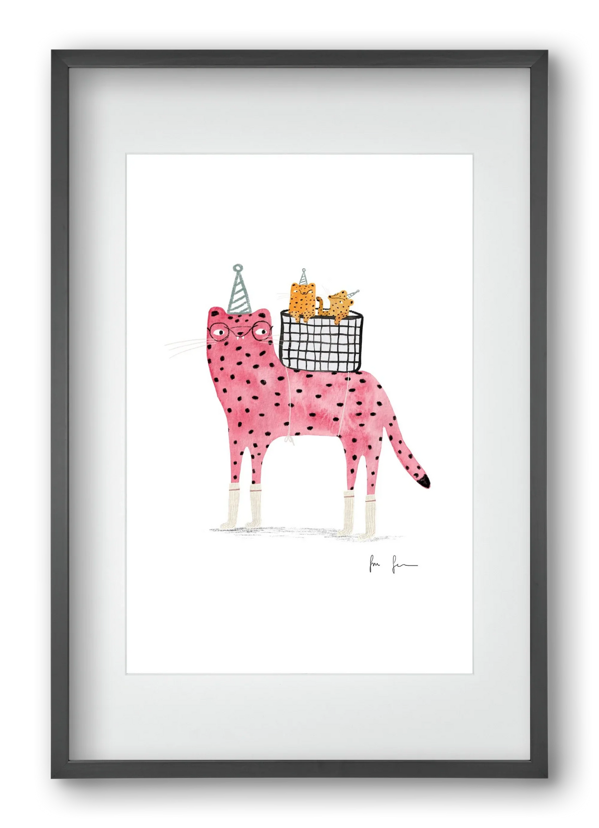 Rózsaszín leopárd mama - artbridge