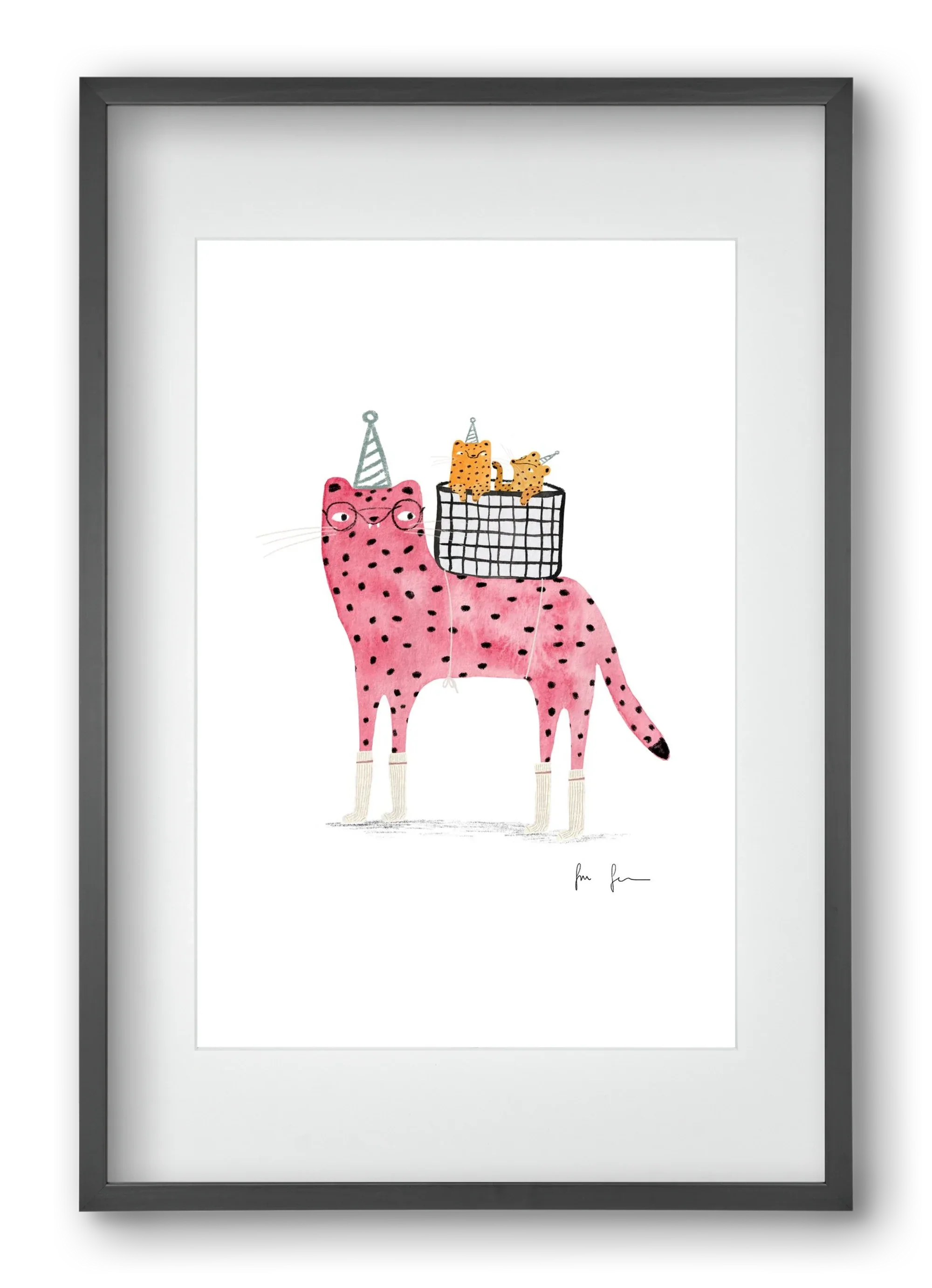 Rózsaszín leopárd mama - artbridge