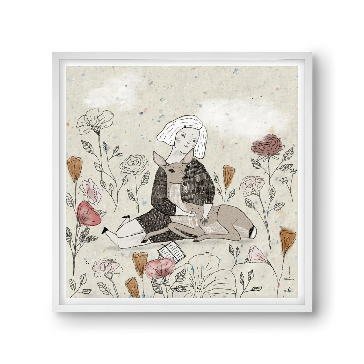 Lány őzzel - artbridge