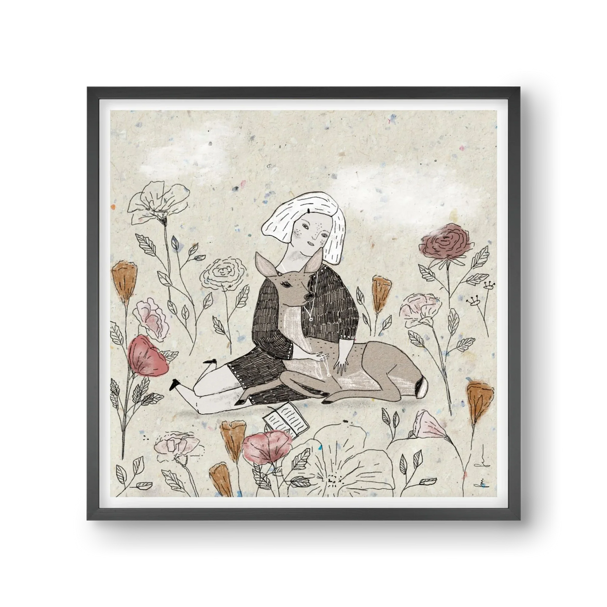Lány őzzel - artbridge