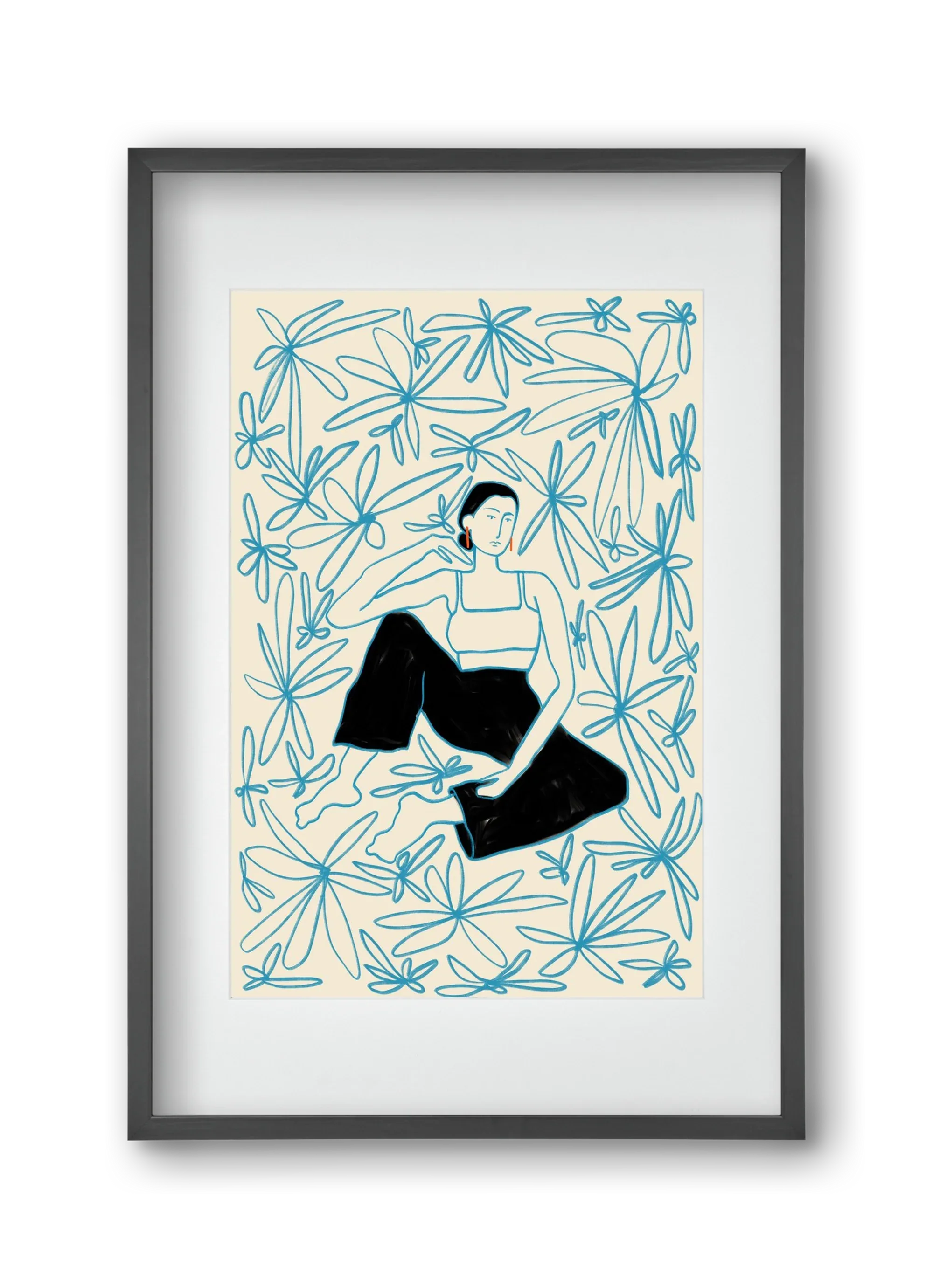 Woman in a field of flowers - artbridge