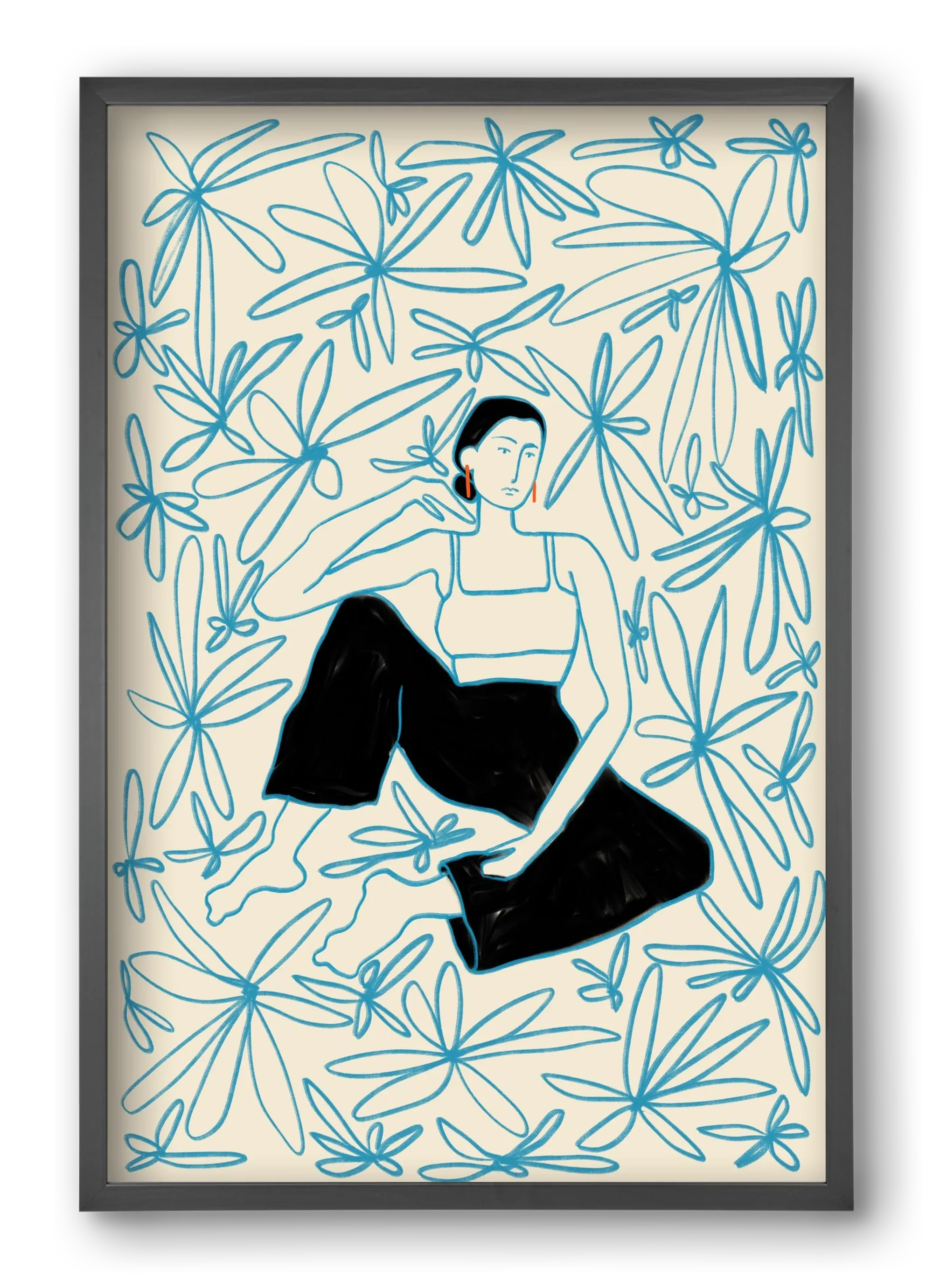 Woman in a field of flowers - artbridge