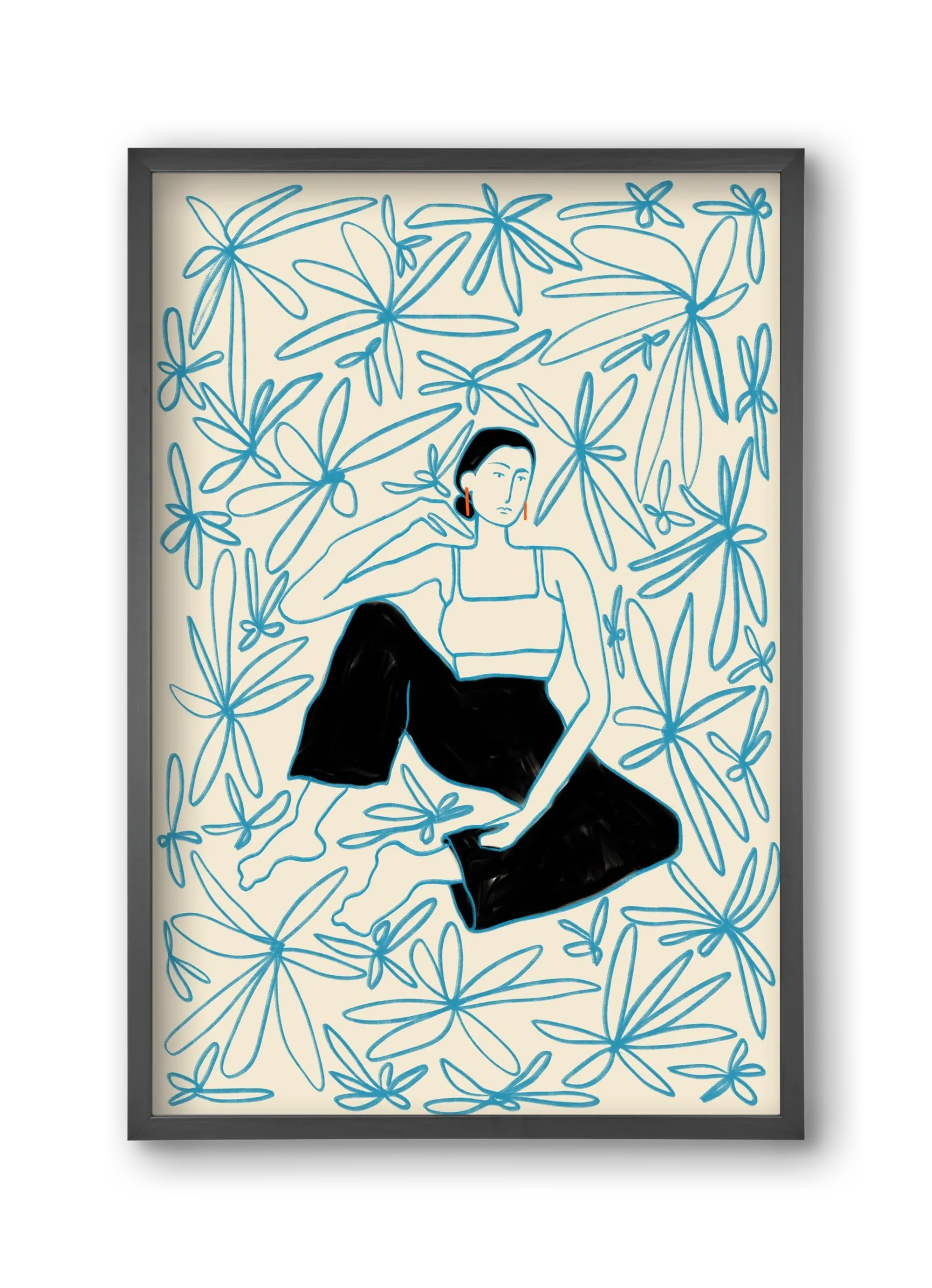 Woman in a field of flowers - artbridge