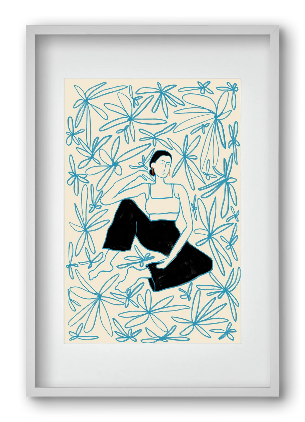 Woman in a field of flowers - artbridge