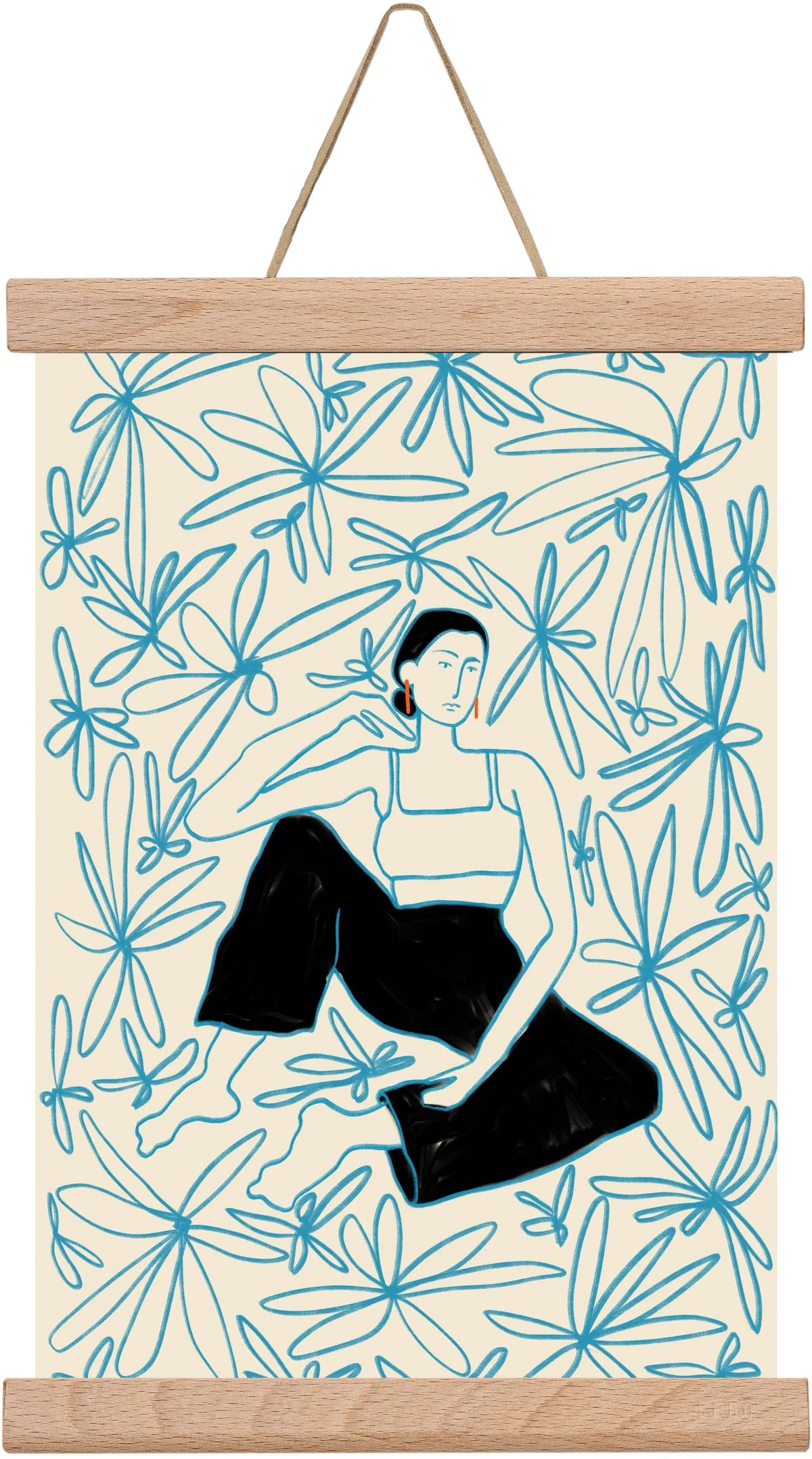 Woman in a field of flowers - artbridge