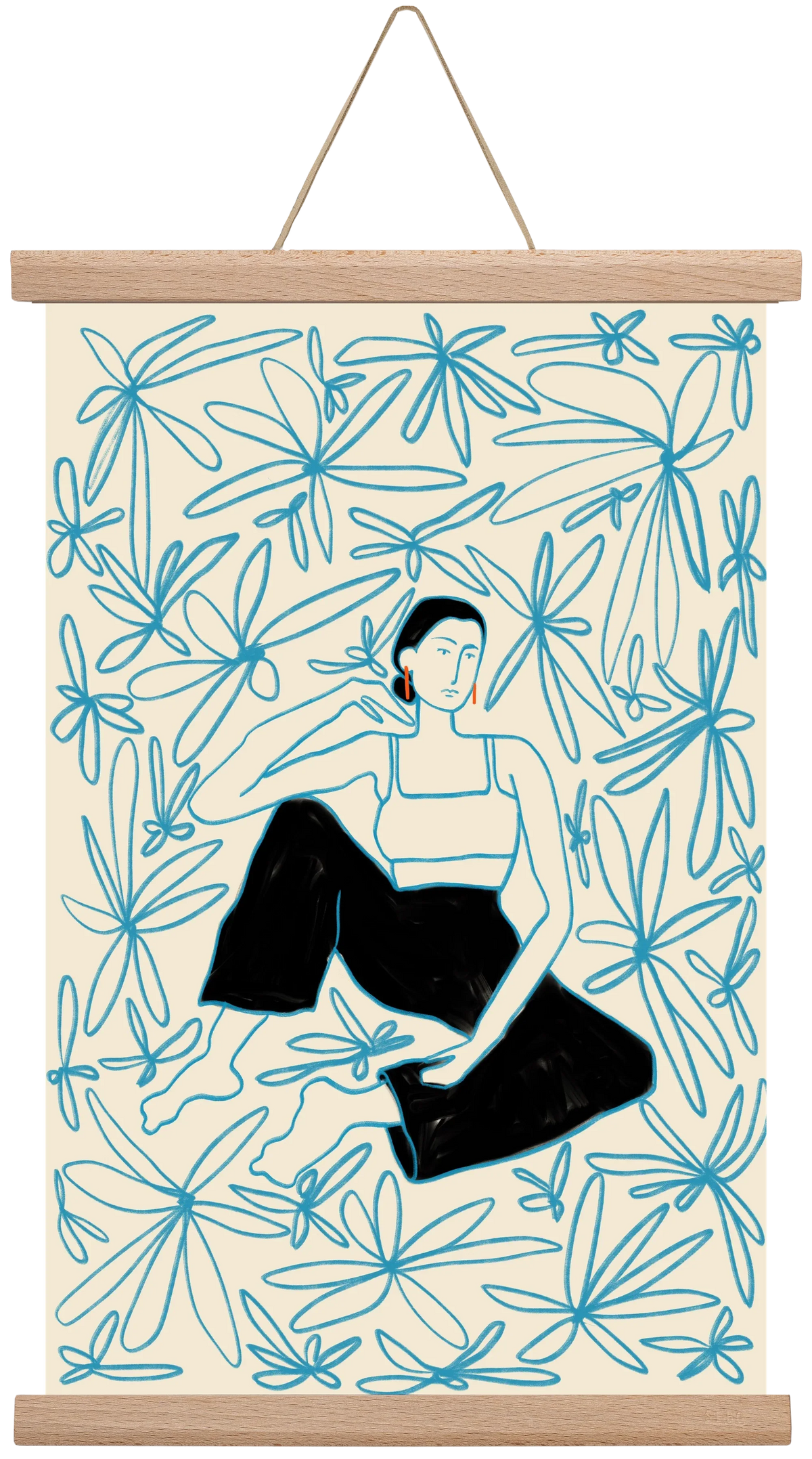 Woman in a field of flowers - artbridge
