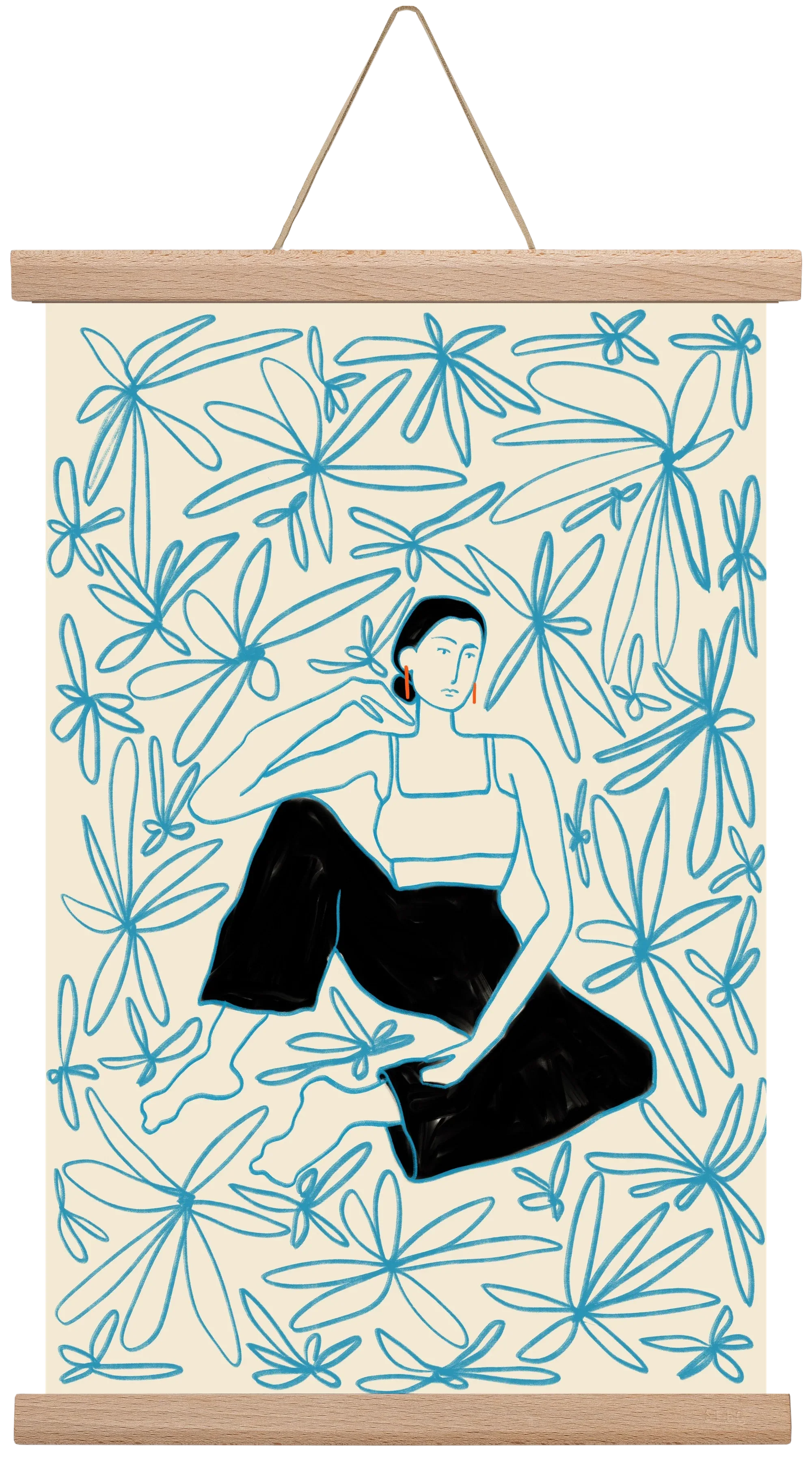 Woman in a field of flowers - artbridge