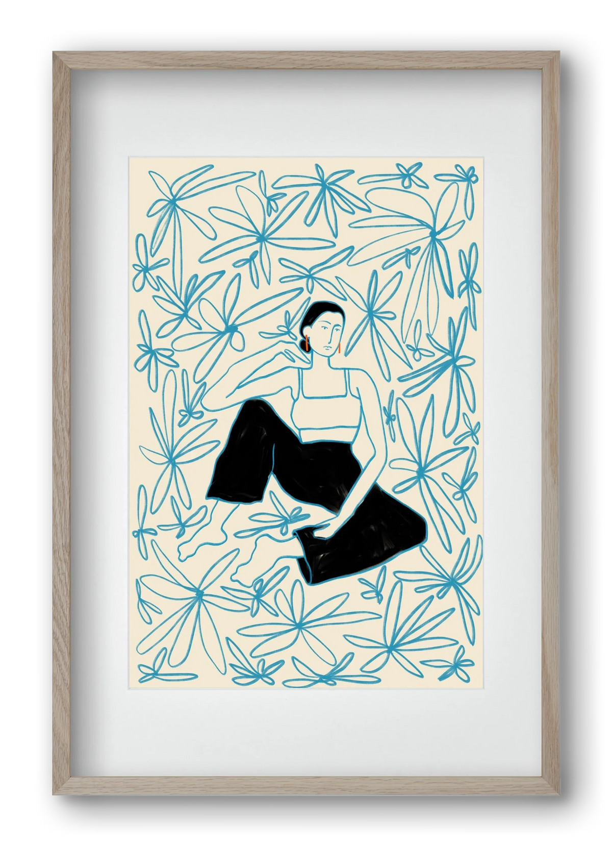 Woman in a field of flowers - artbridge