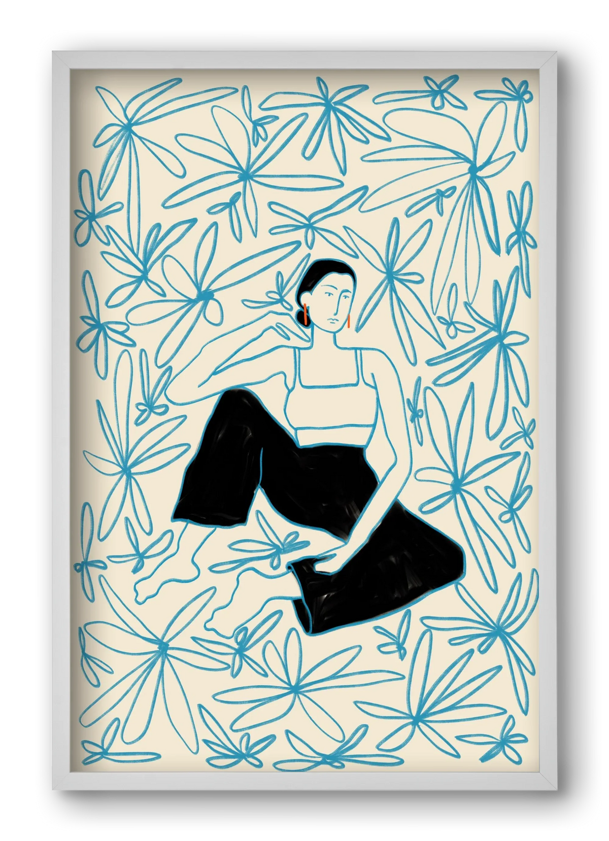 Woman in a field of flowers - artbridge