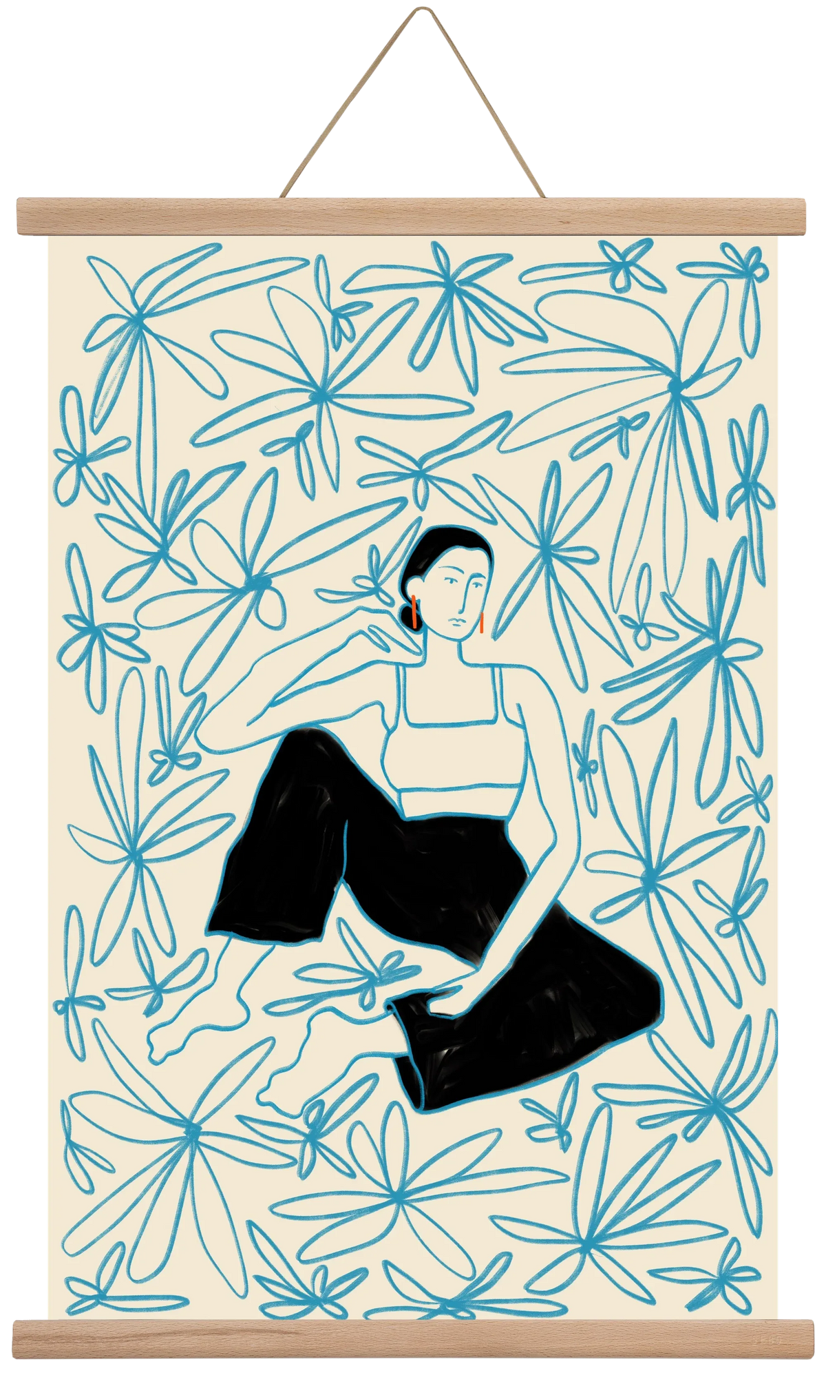 Woman in a field of flowers - artbridge