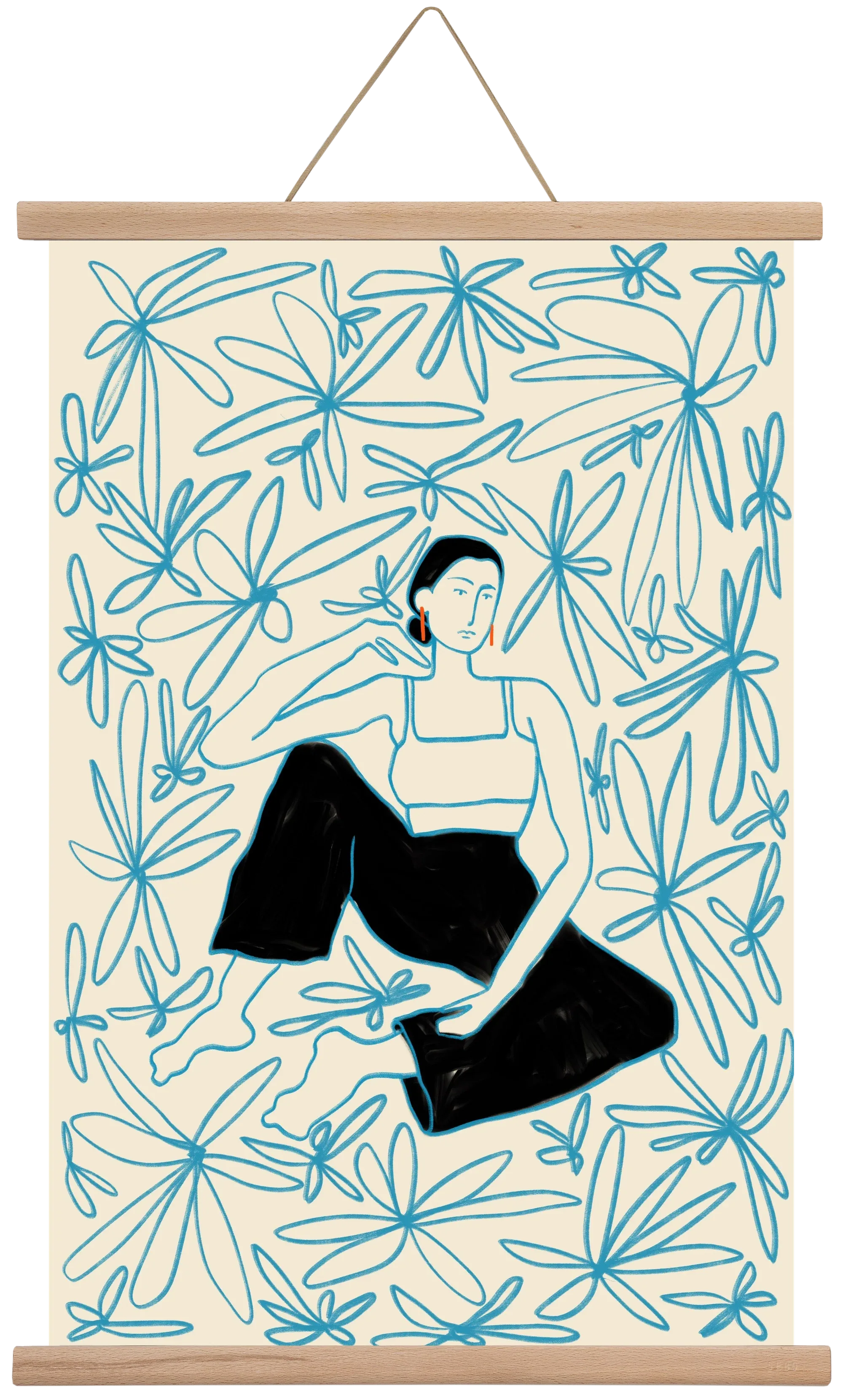 Woman in a field of flowers - artbridge