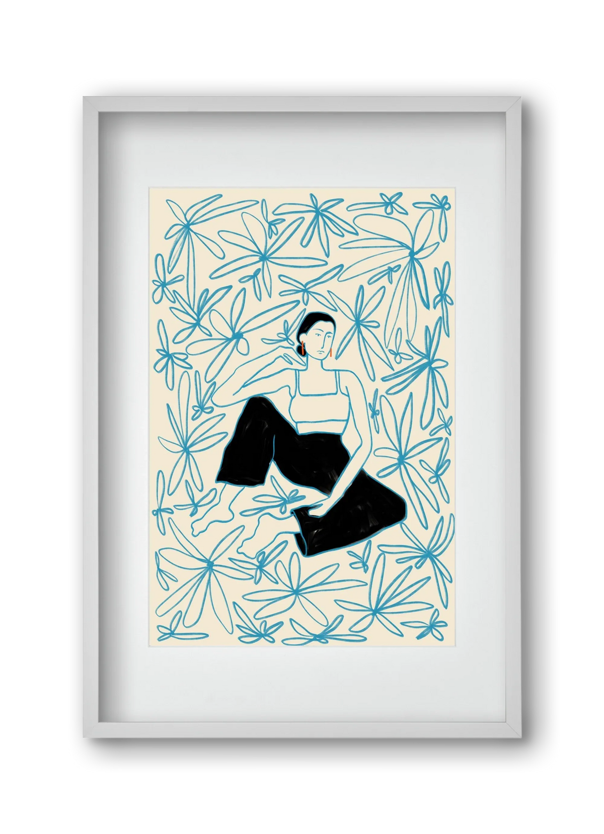 Woman in a field of flowers - artbridge