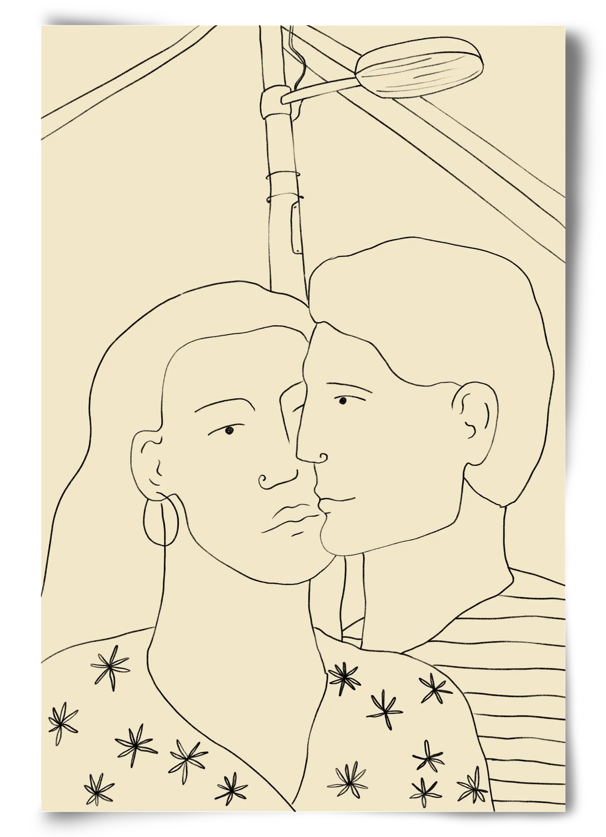 COUPLE IN LOVE UNDER A STREET SIGN - artbridge