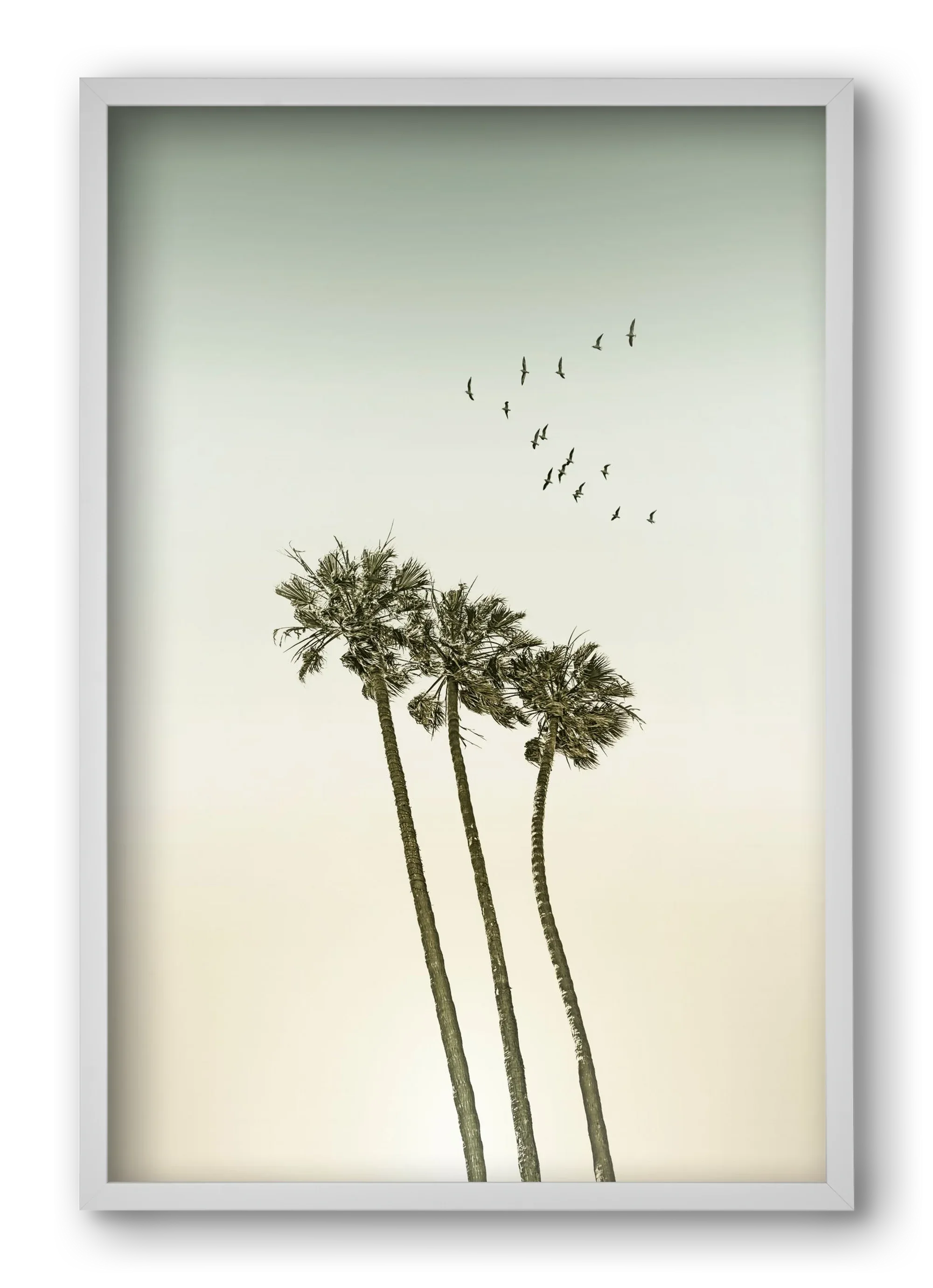 Vintage palm trees at sunset - artbridge