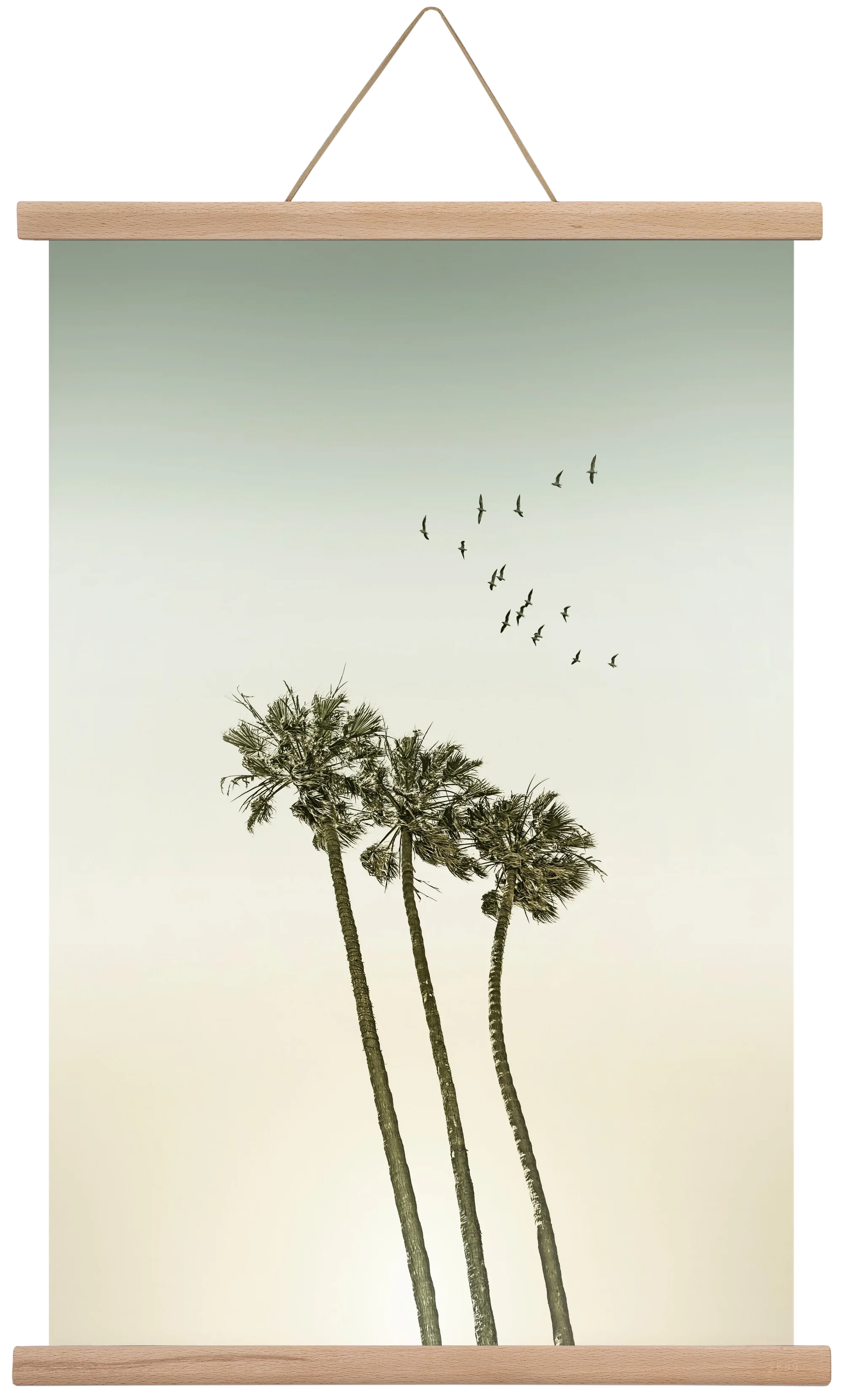 Vintage palm trees at sunset - artbridge