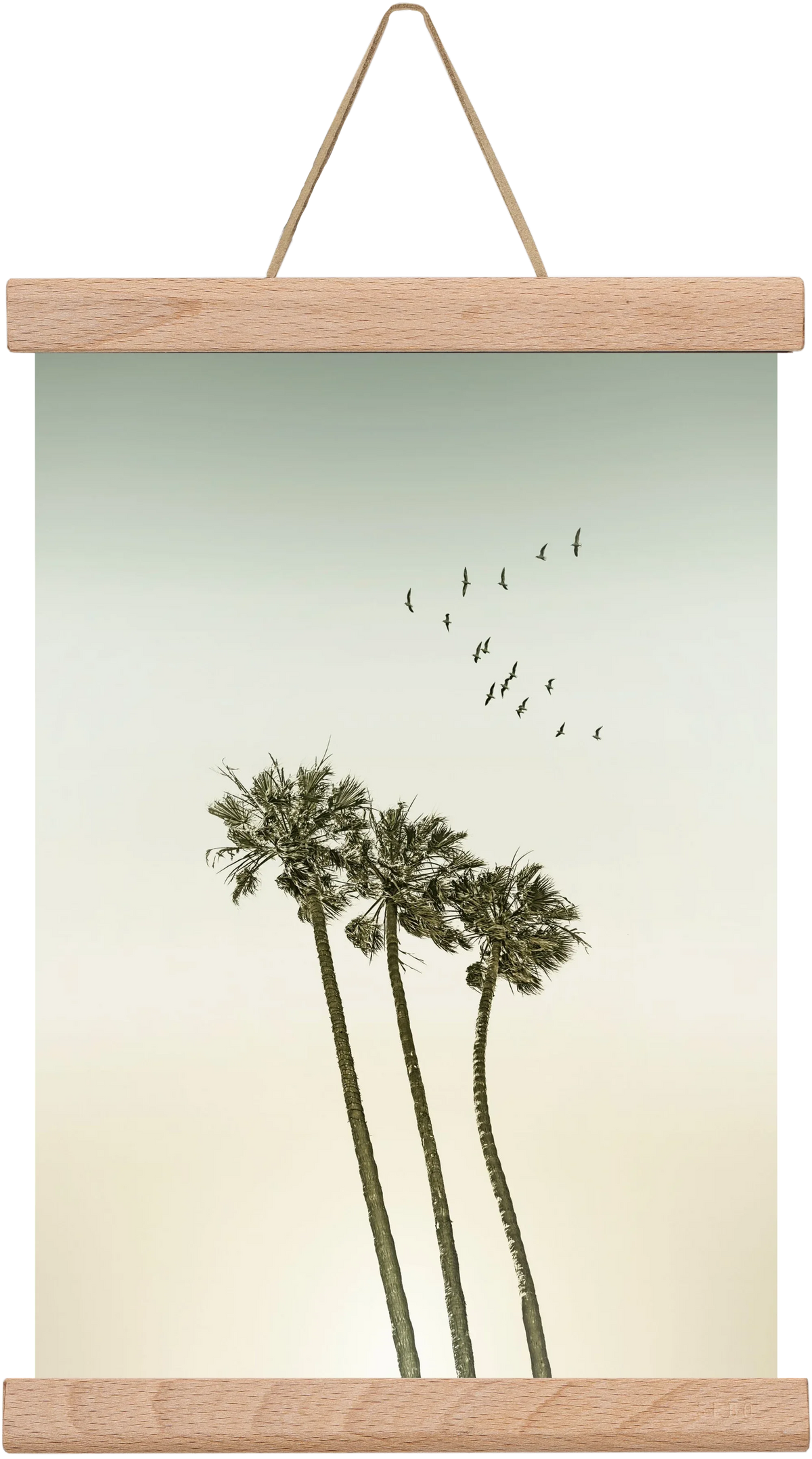 Vintage palm trees at sunset - artbridge