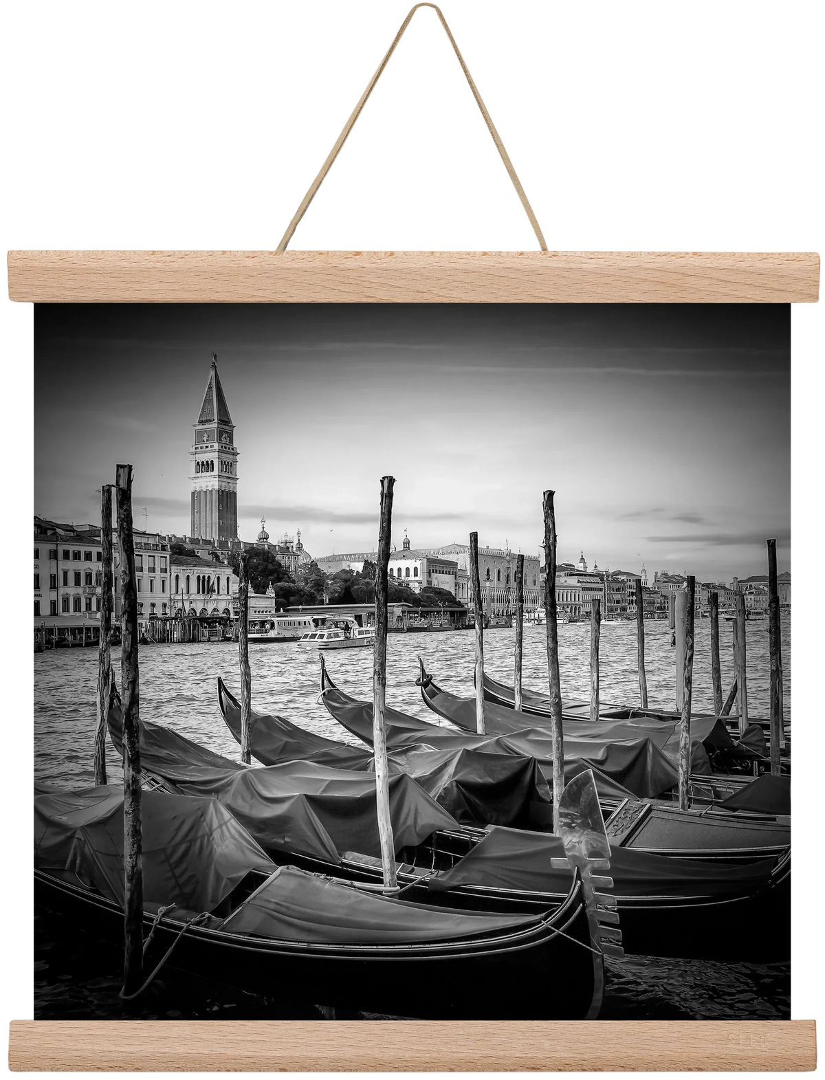 VENICE Grand Canal and St Mark's Campanile | Monochrome - artbridge