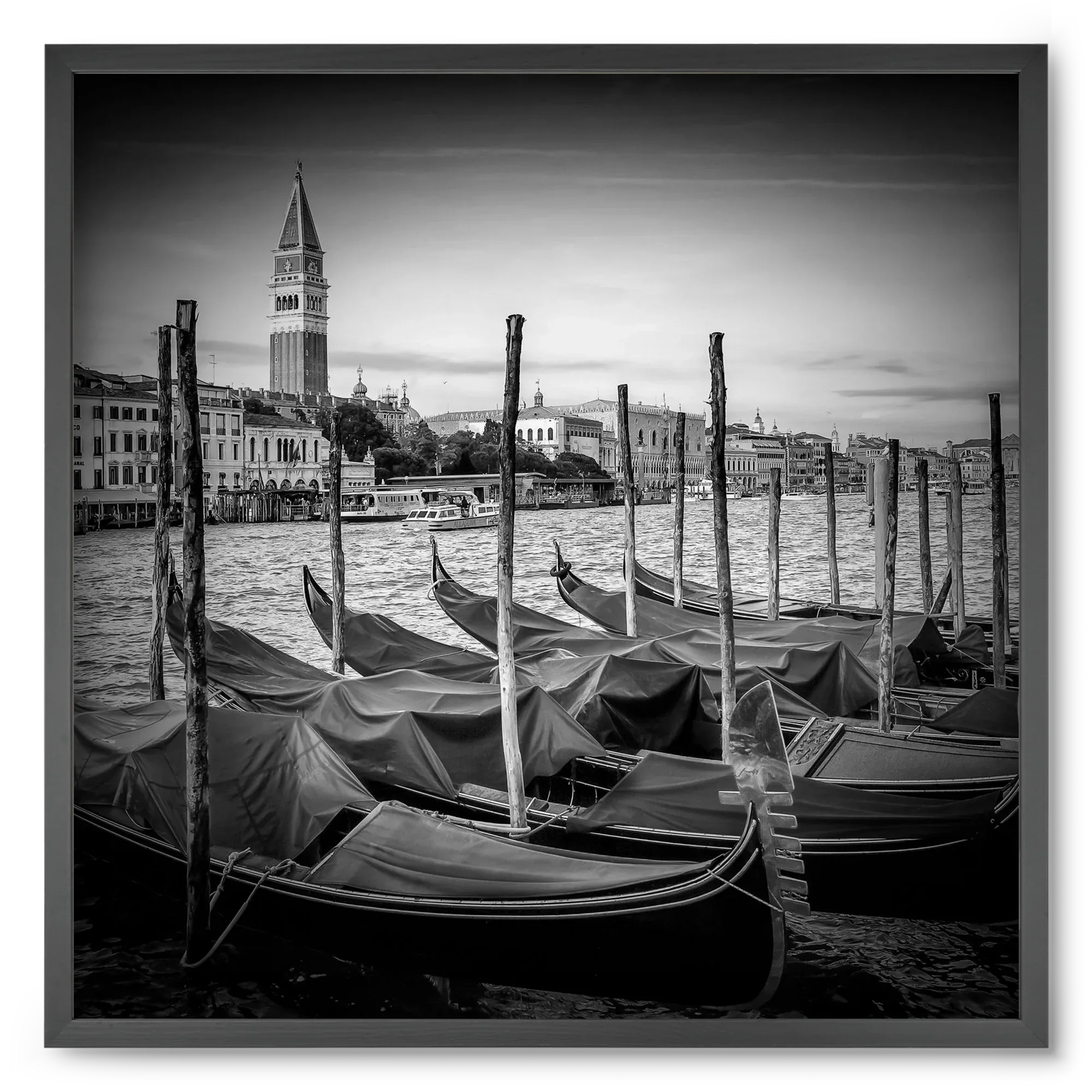 VENICE Grand Canal and St Mark's Campanile | Monochrome - artbridge