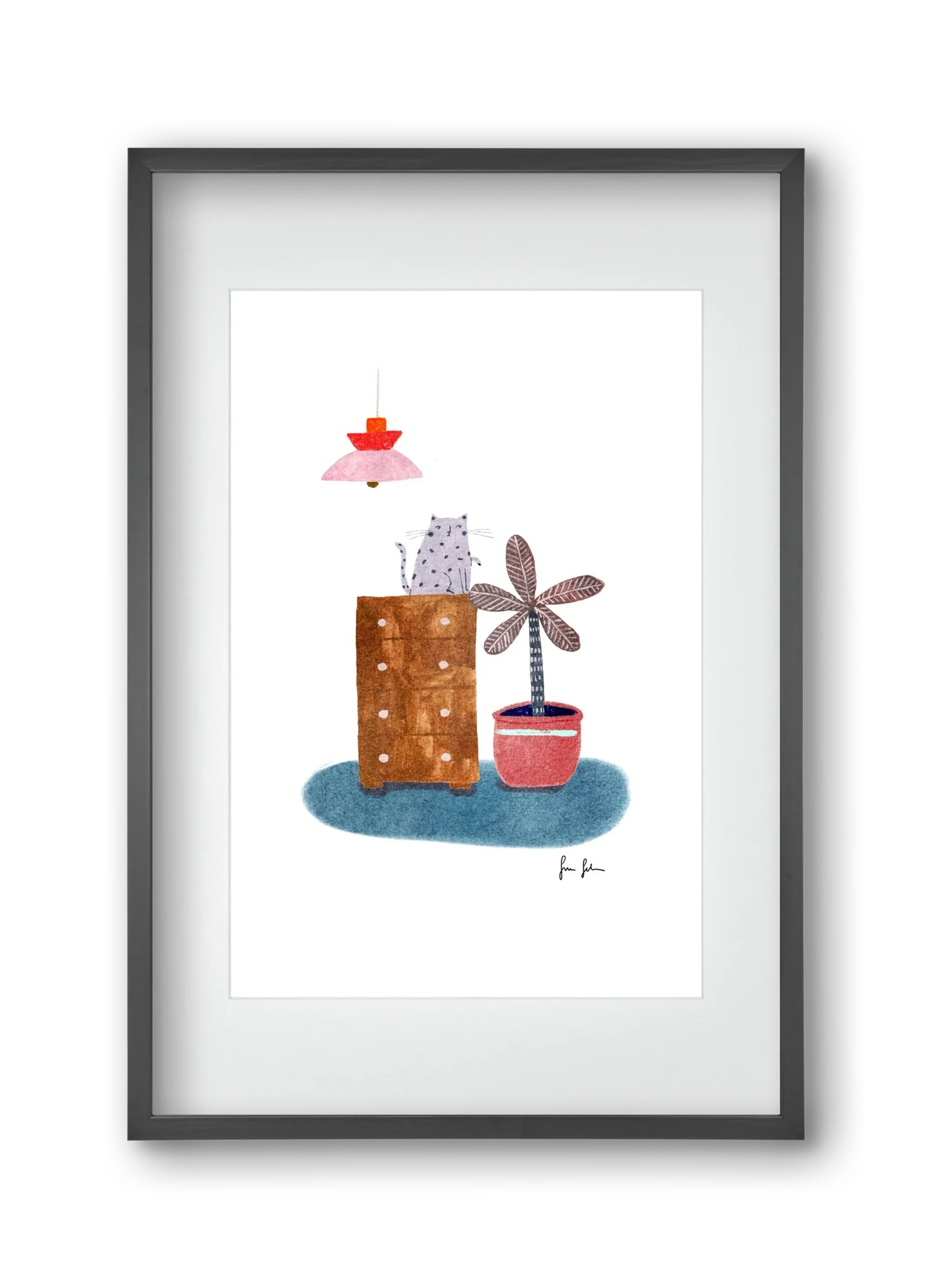 Interior with cat - artbridge