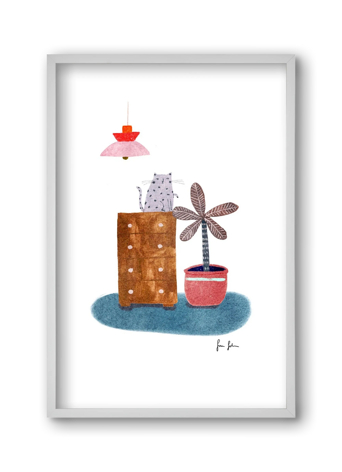 Interior with cat - artbridge