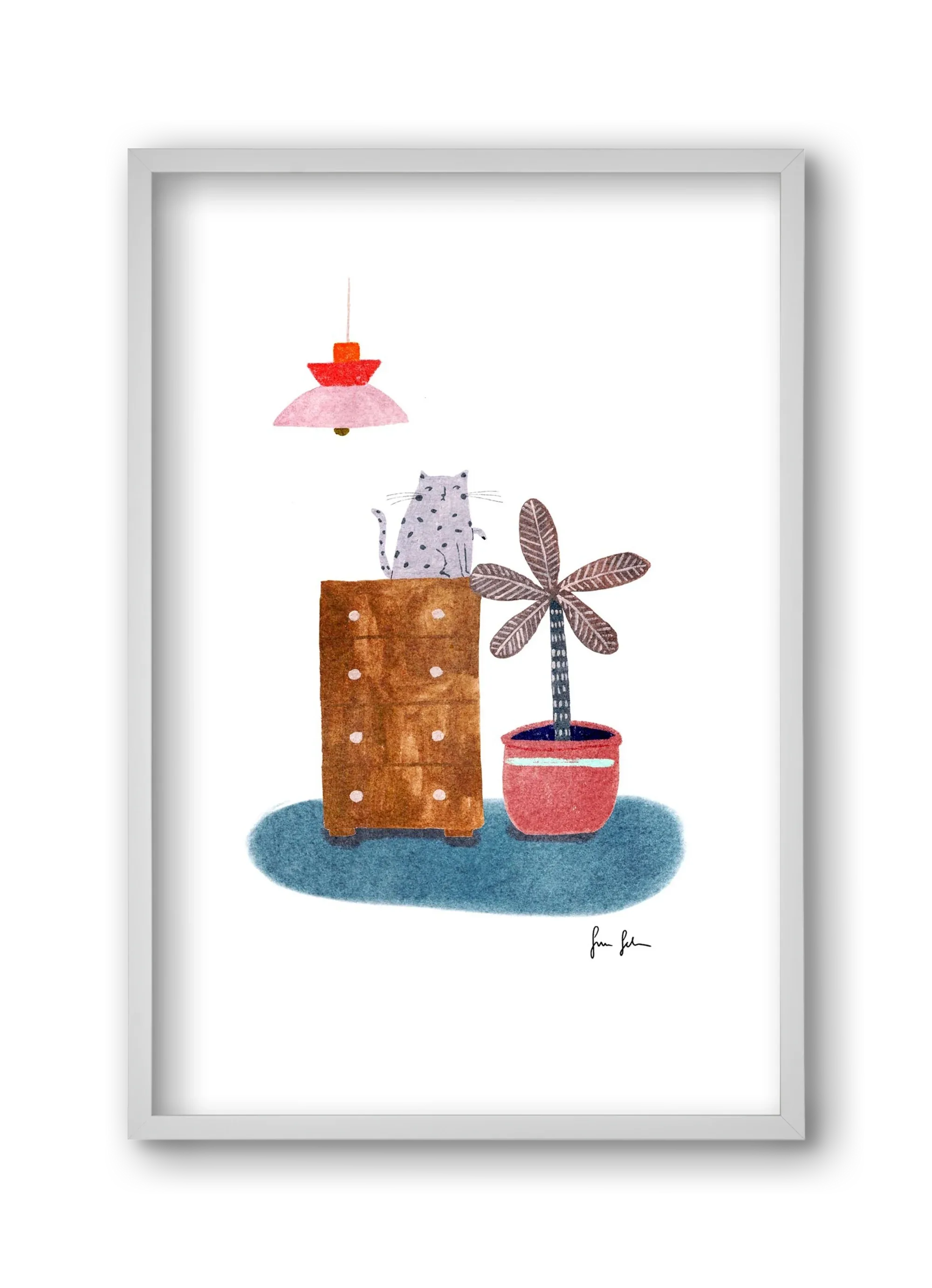 Interior with cat - artbridge