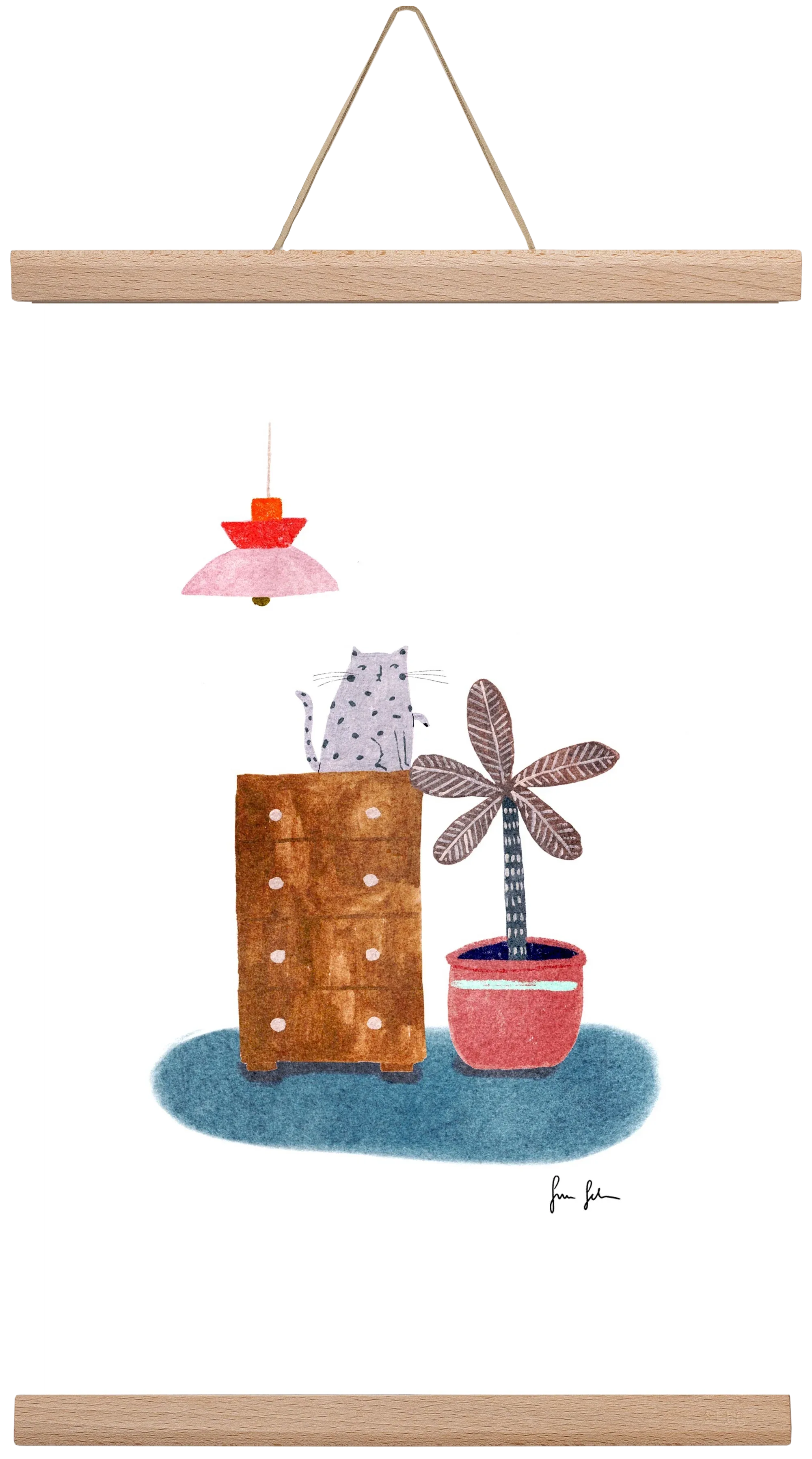 Interior with cat - artbridge