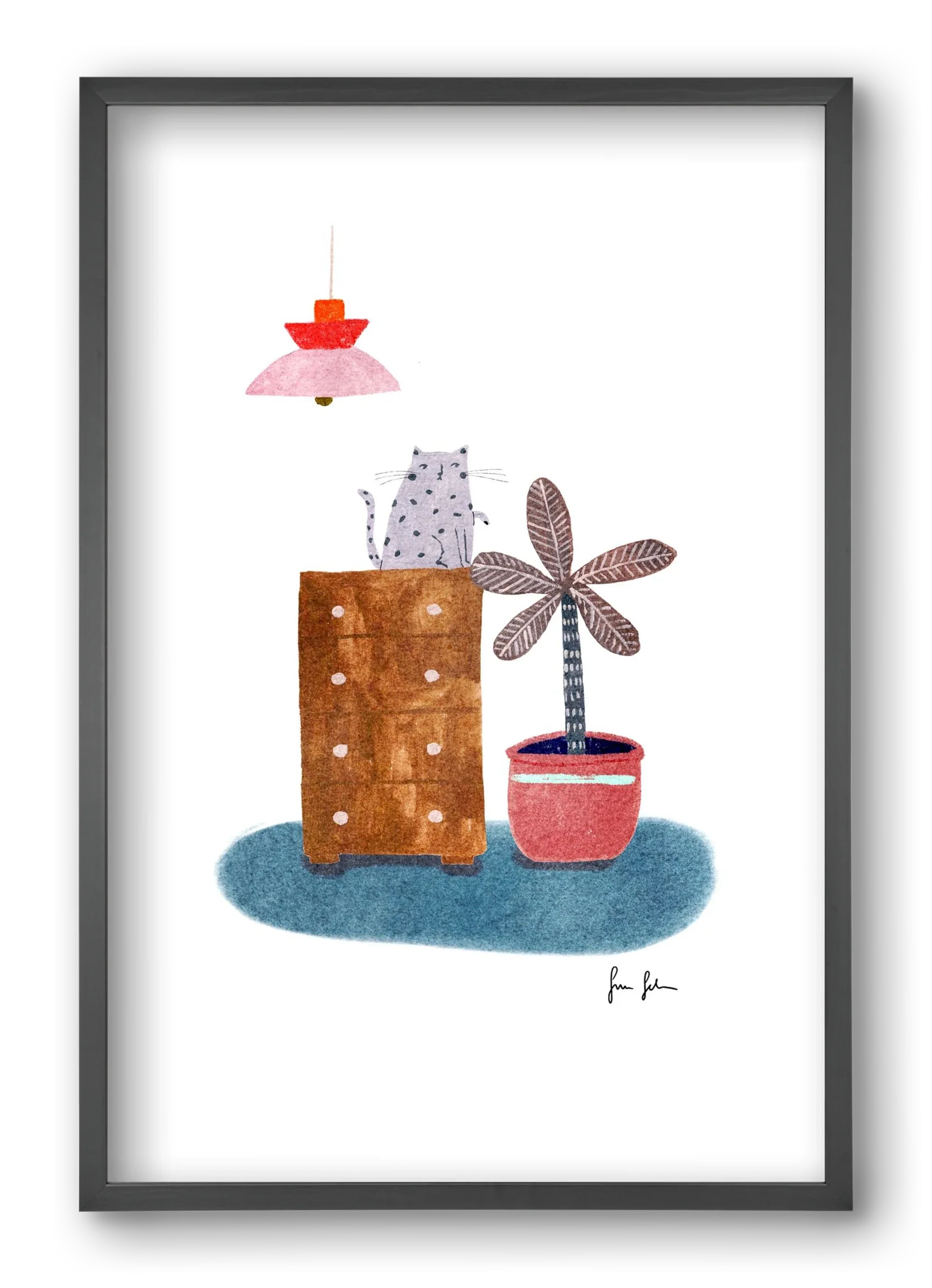 Interior with cat - artbridge