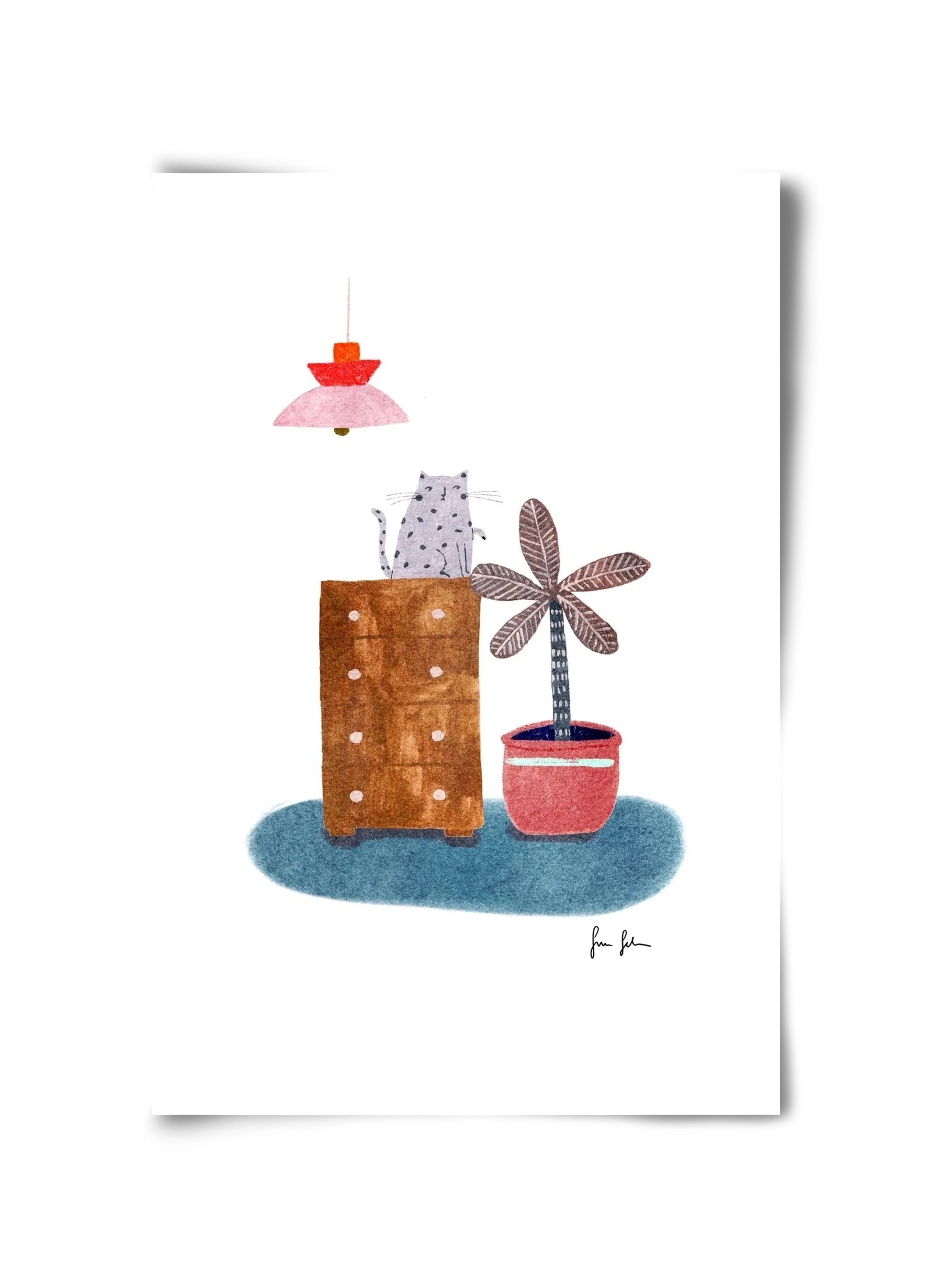 Interior with cat - artbridge
