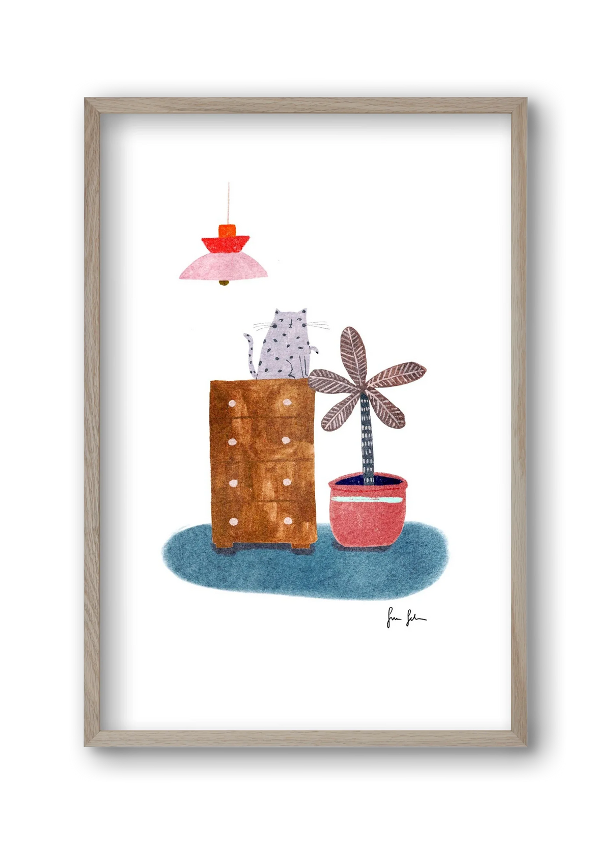 Interior with cat - artbridge