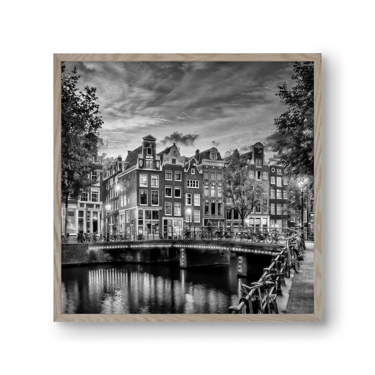 AMSTERDAM Idyllic impression from Singel | Monochrome - artbridge