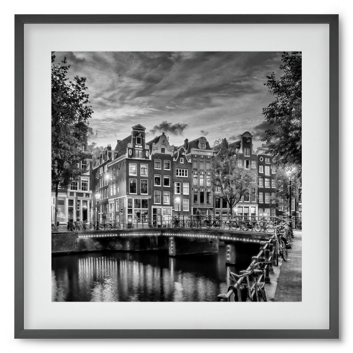 AMSTERDAM Idyllic impression from Singel | Monochrome - artbridge