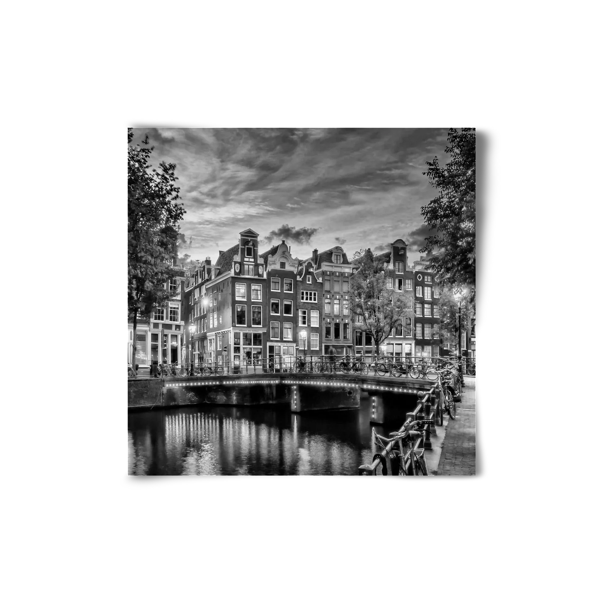 AMSTERDAM Idyllic impression from Singel | Monochrome - artbridge