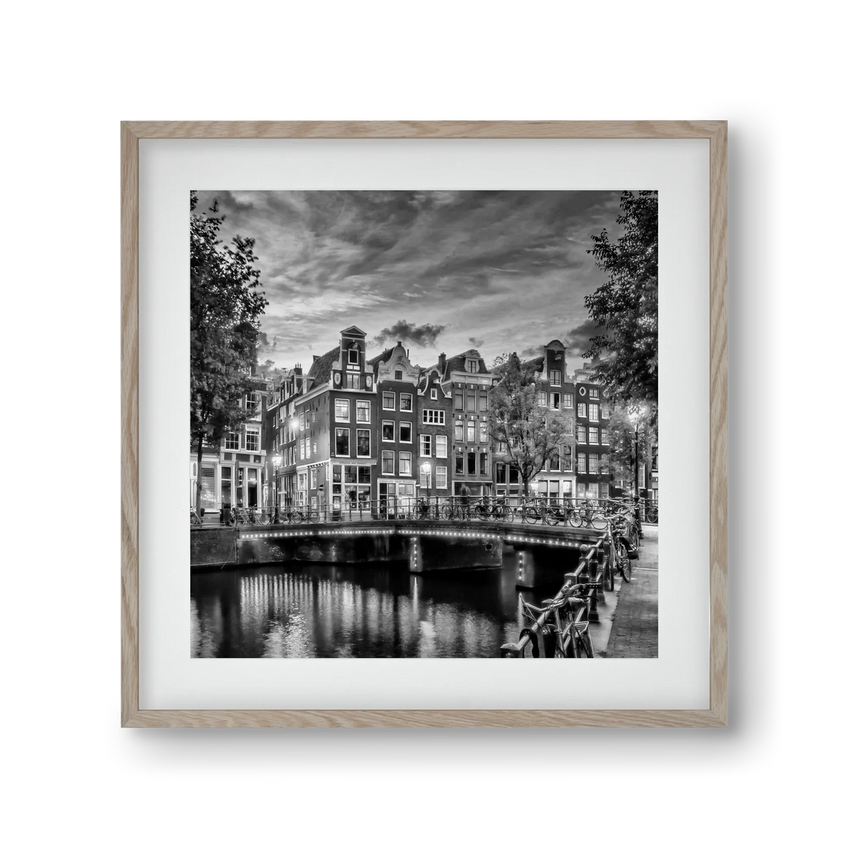 AMSTERDAM Idyllic impression from Singel | Monochrome - artbridge