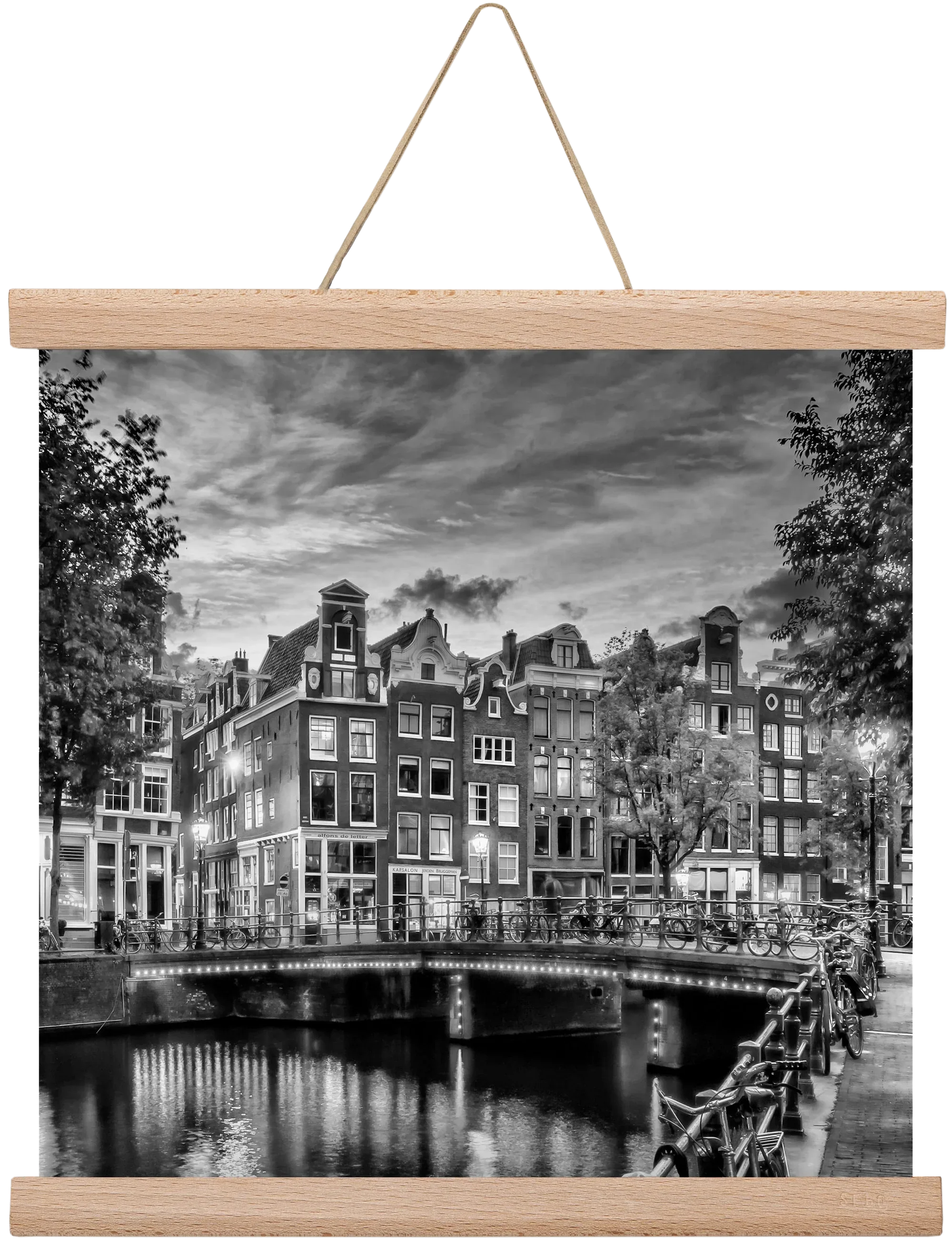AMSTERDAM Idyllic impression from Singel | Monochrome - artbridge