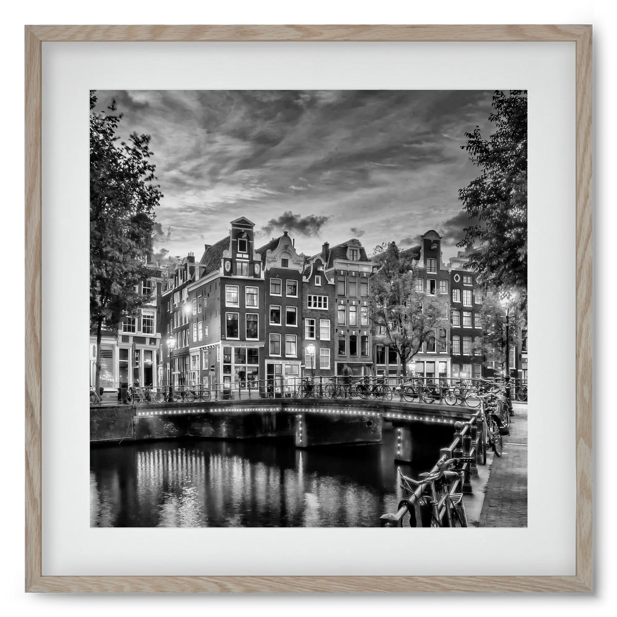 AMSTERDAM Idyllic impression from Singel | Monochrome - artbridge