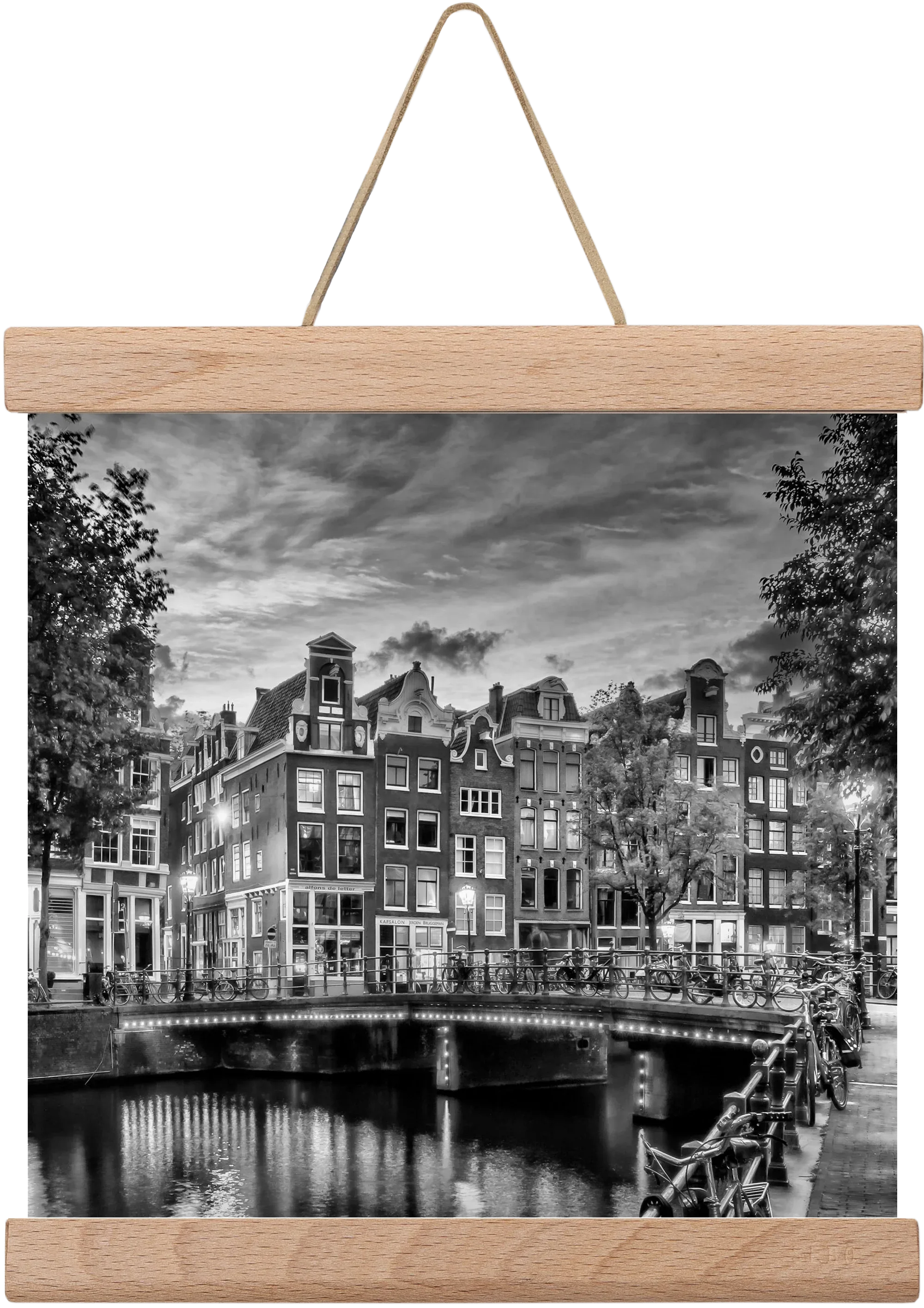 AMSTERDAM Idyllic impression from Singel | Monochrome - artbridge